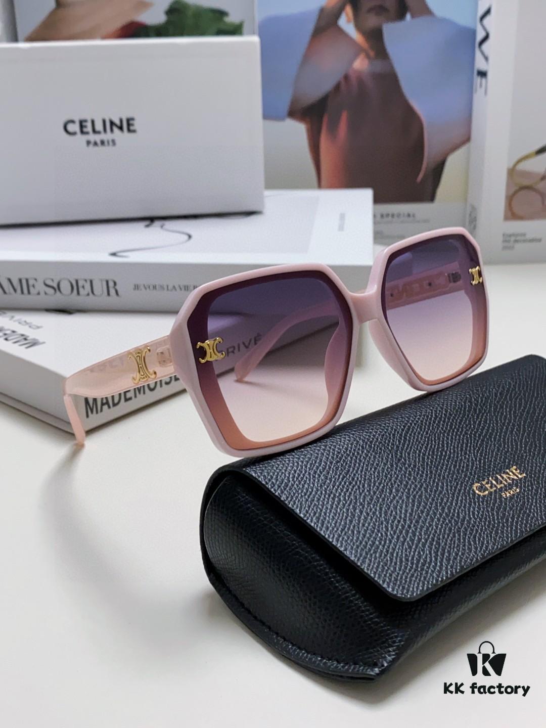 6931faa03a89a121ed54b821 CELINE Red Book Popular Metal Decorated Logo Simple Frame Stylish Sunglasses