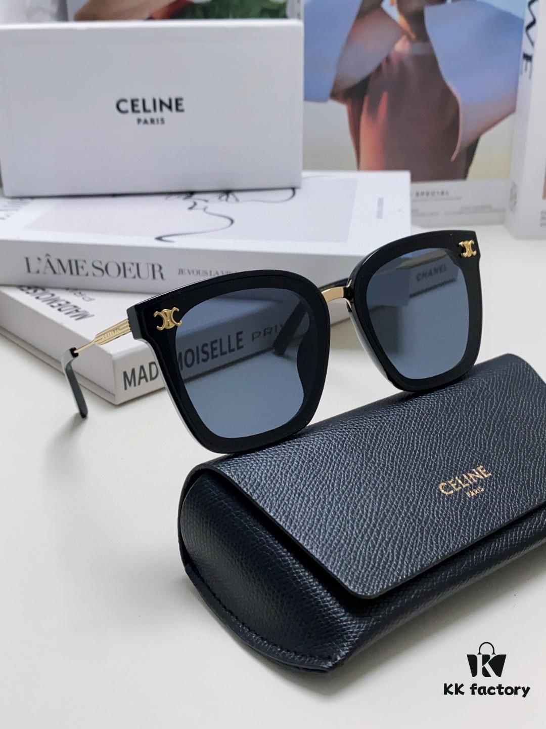 6931faa03a89a121ed54b82c Celine Women's UV Protection Sunglasses, Anti-Glare Fashion Shades for Driving and Streetwear, Slimming Instagram Trendy Eyewear, Popular on Xiaohongshu