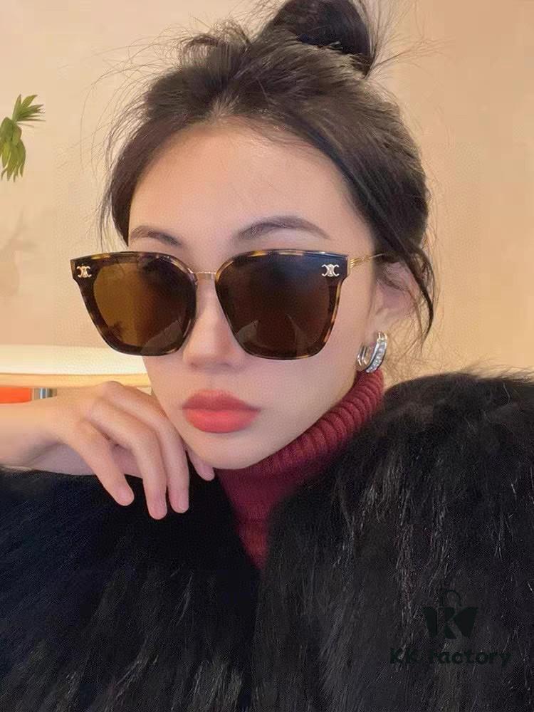 6931faa13a89a121ed54b82f Celine Women's UV-Protective Sunglasses, Anti-Glare Fashion Eyewear for Driving and Streetwear, Slimming Design, Instagram and Xiaohongshu Trendy Style
