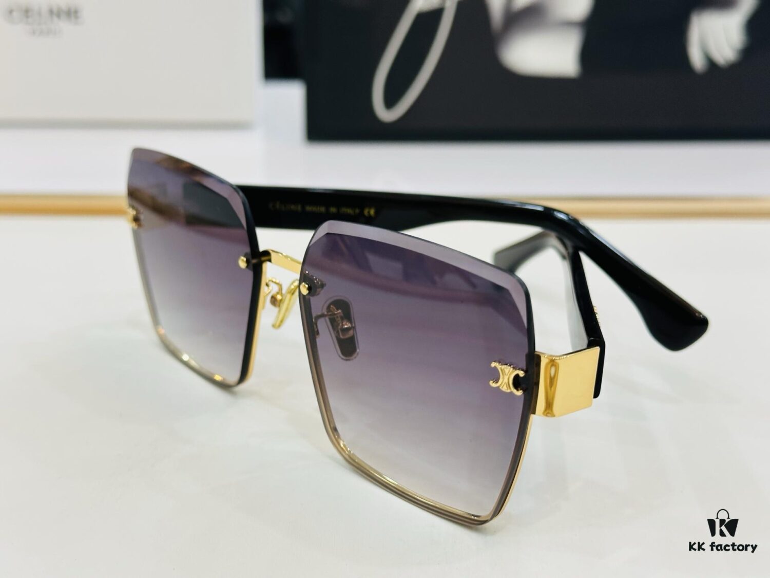 CELINE CL40237 Size: 62□18-140 Classic Best-Selling Style, European and American Fashion, High Gloss Finish, Premium Texture, Excellent Craftsmanship Sunglasses