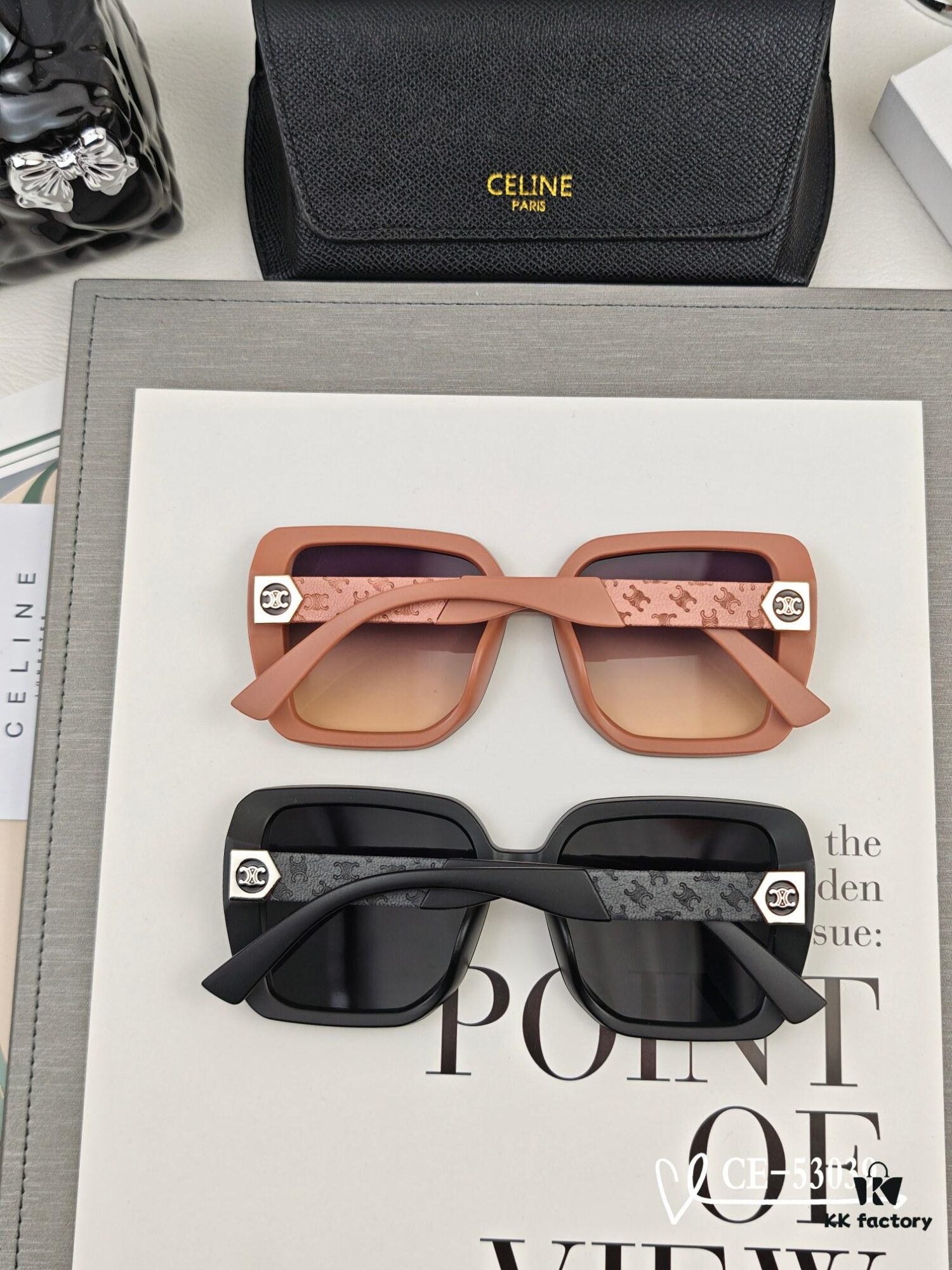 6931faae3a89a121ed54b88f CELINE France TR90 Lightweight Sunglasses with Polarized Lenses, Model 53039