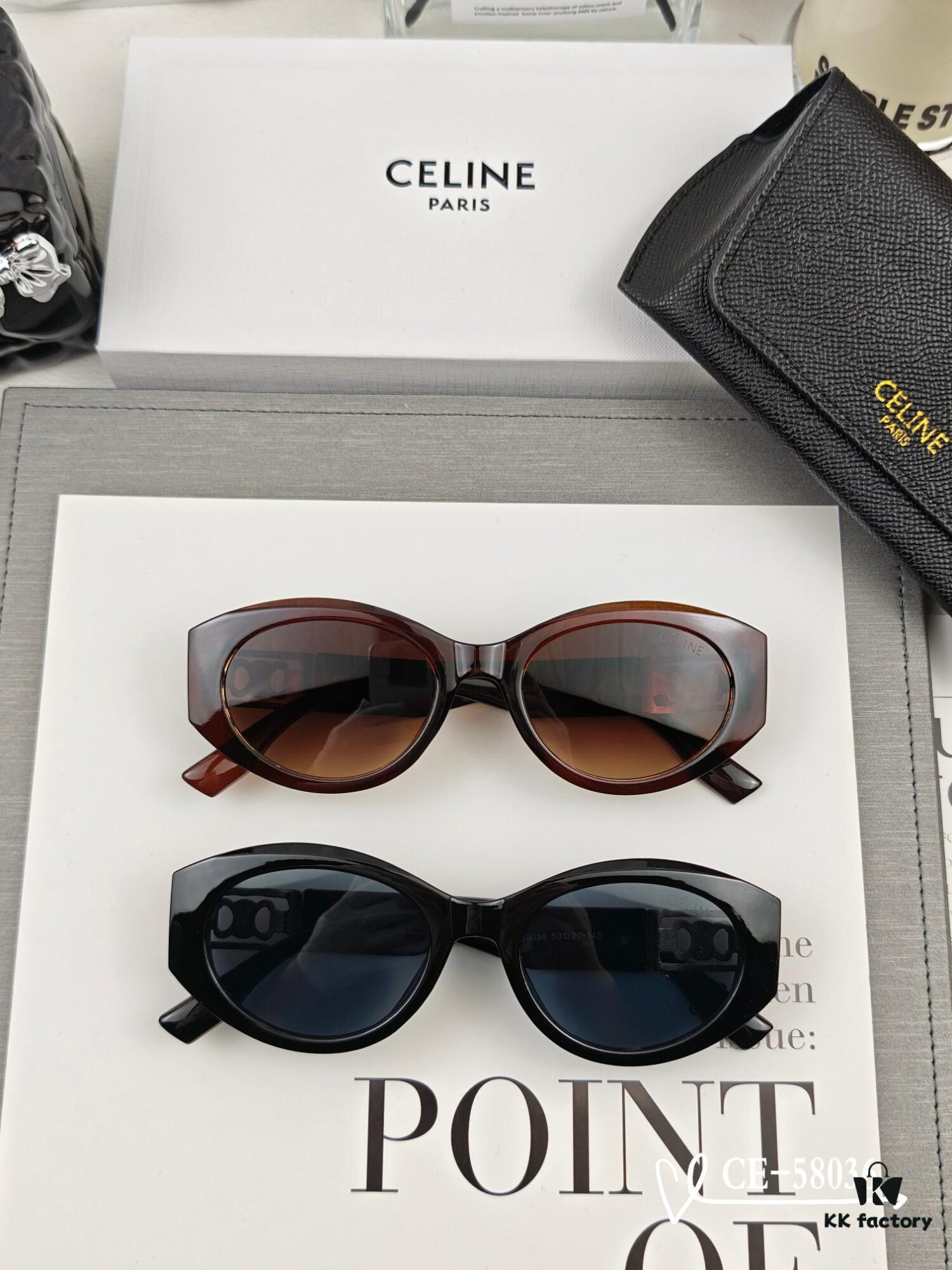 6931faaf3a89a121ed54b897 CELINE France TR90 Lightweight Sunglasses with Polarized Lenses, Model 58036
