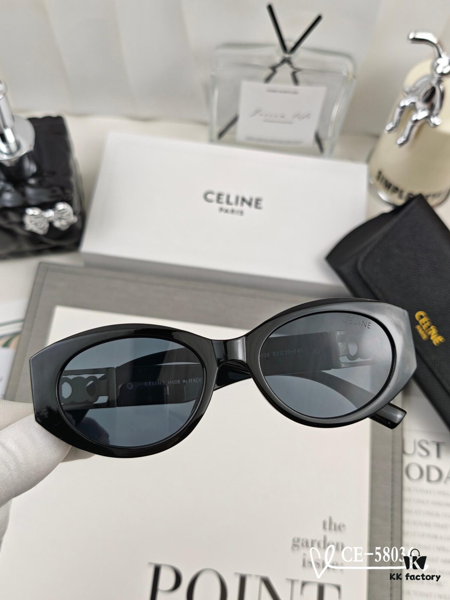 6931faaf3a89a121ed54b89b CELINE France TR90 Lightweight Sunglasses with Polarized Lenses, Model 58036