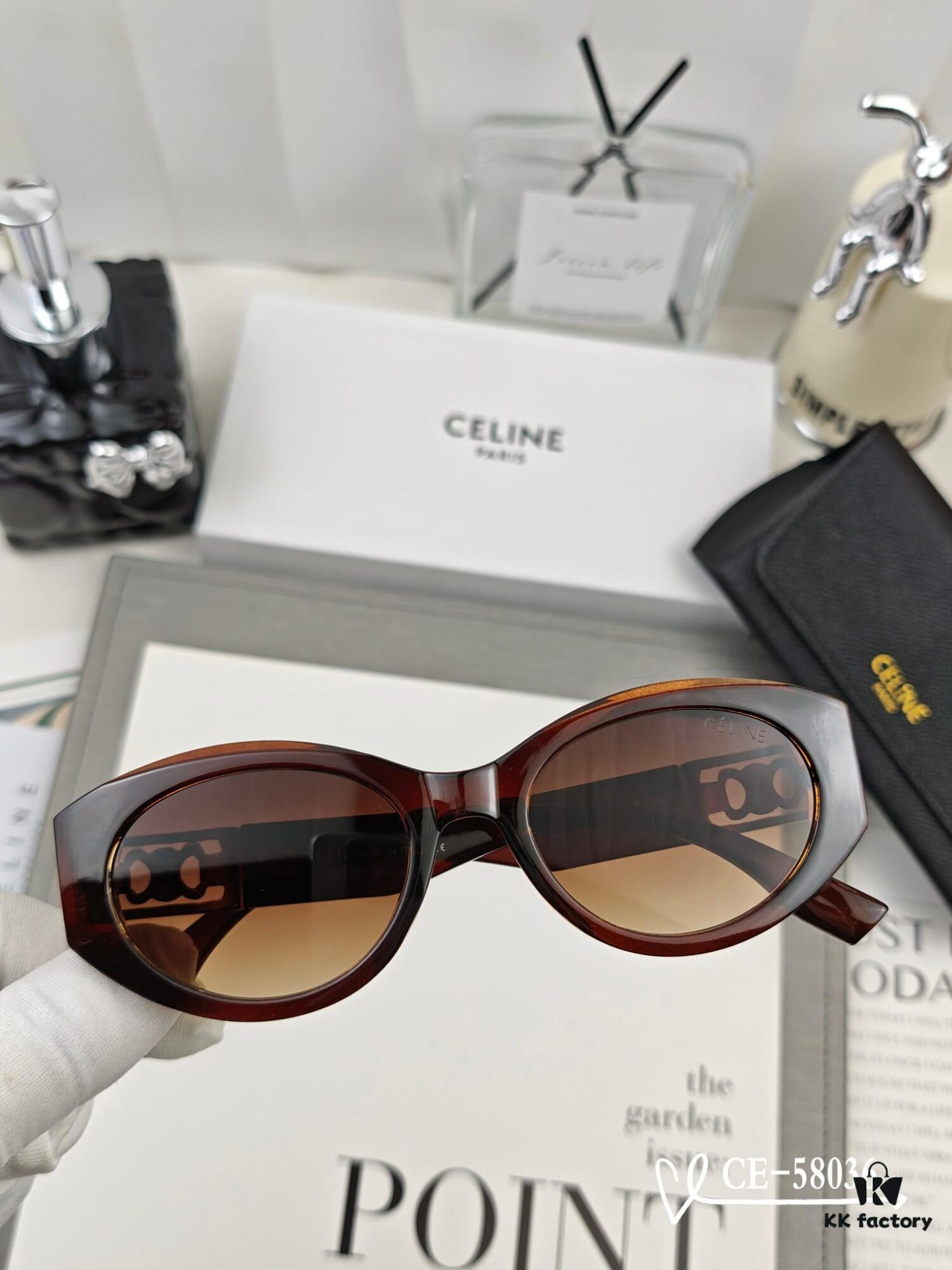 6931faaf3a89a121ed54b89c CELINE France TR90 Lightweight Sunglasses with Polarized Lenses, Model 58036