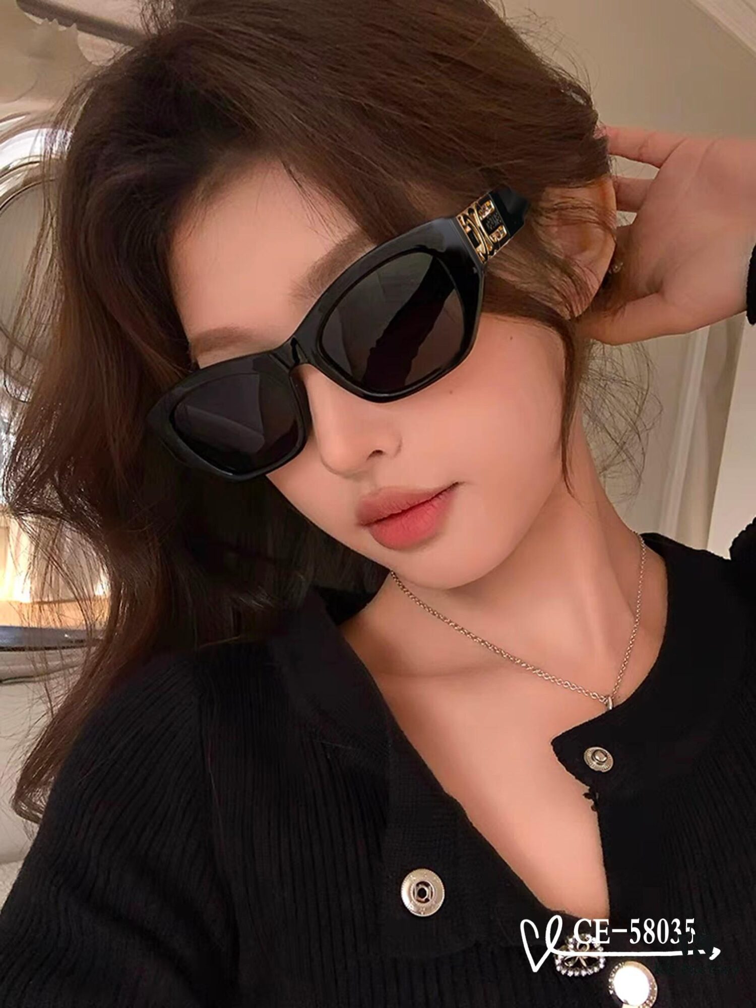 6931fab03a89a121ed54b8a8 CELINE France TR90 Lightweight Sunglasses with Polarized Lenses, Model 58035