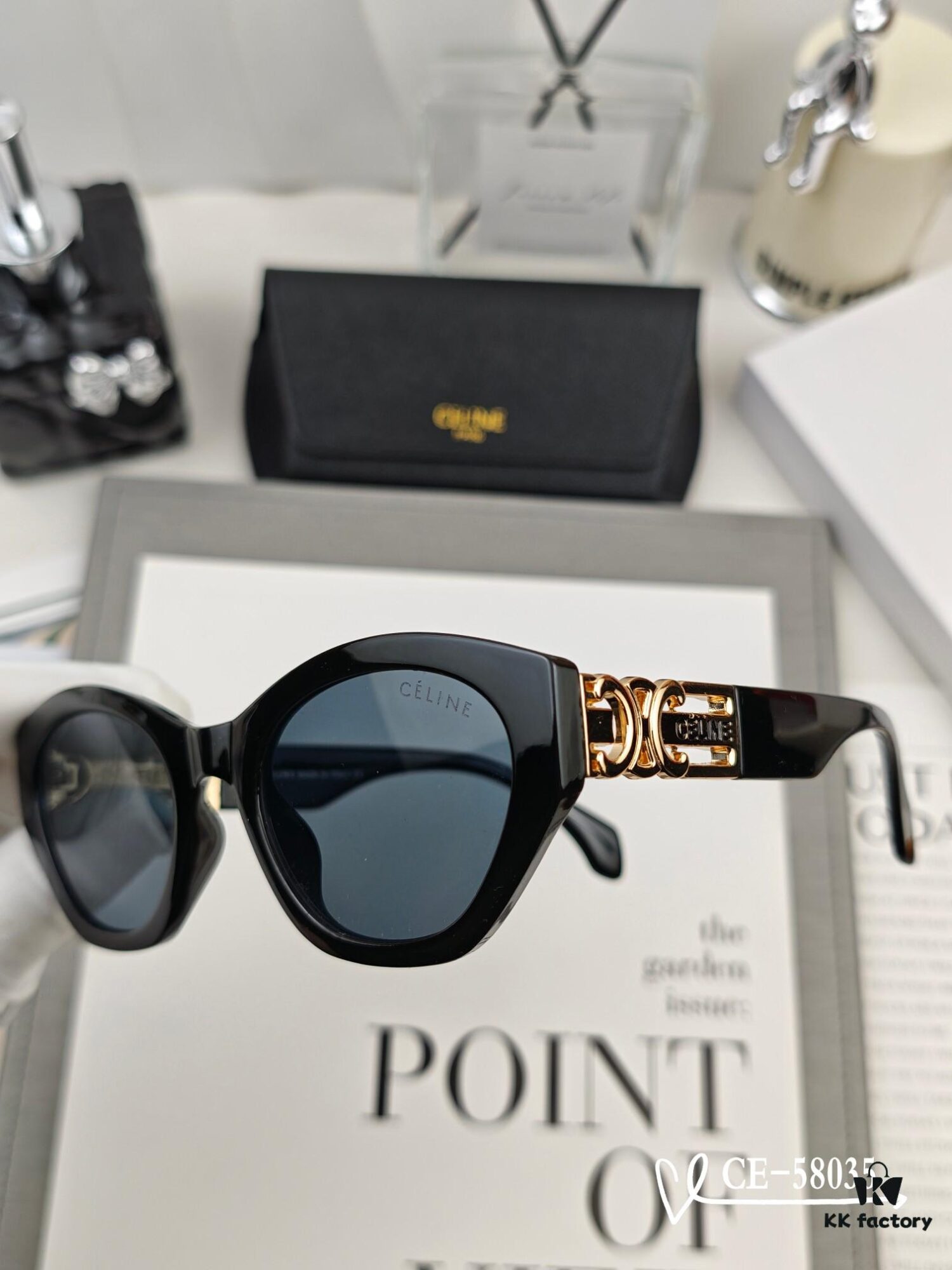 6931fab03a89a121ed54b8ab CELINE France TR90 Lightweight Sunglasses with Polarized Lenses, Model 58035