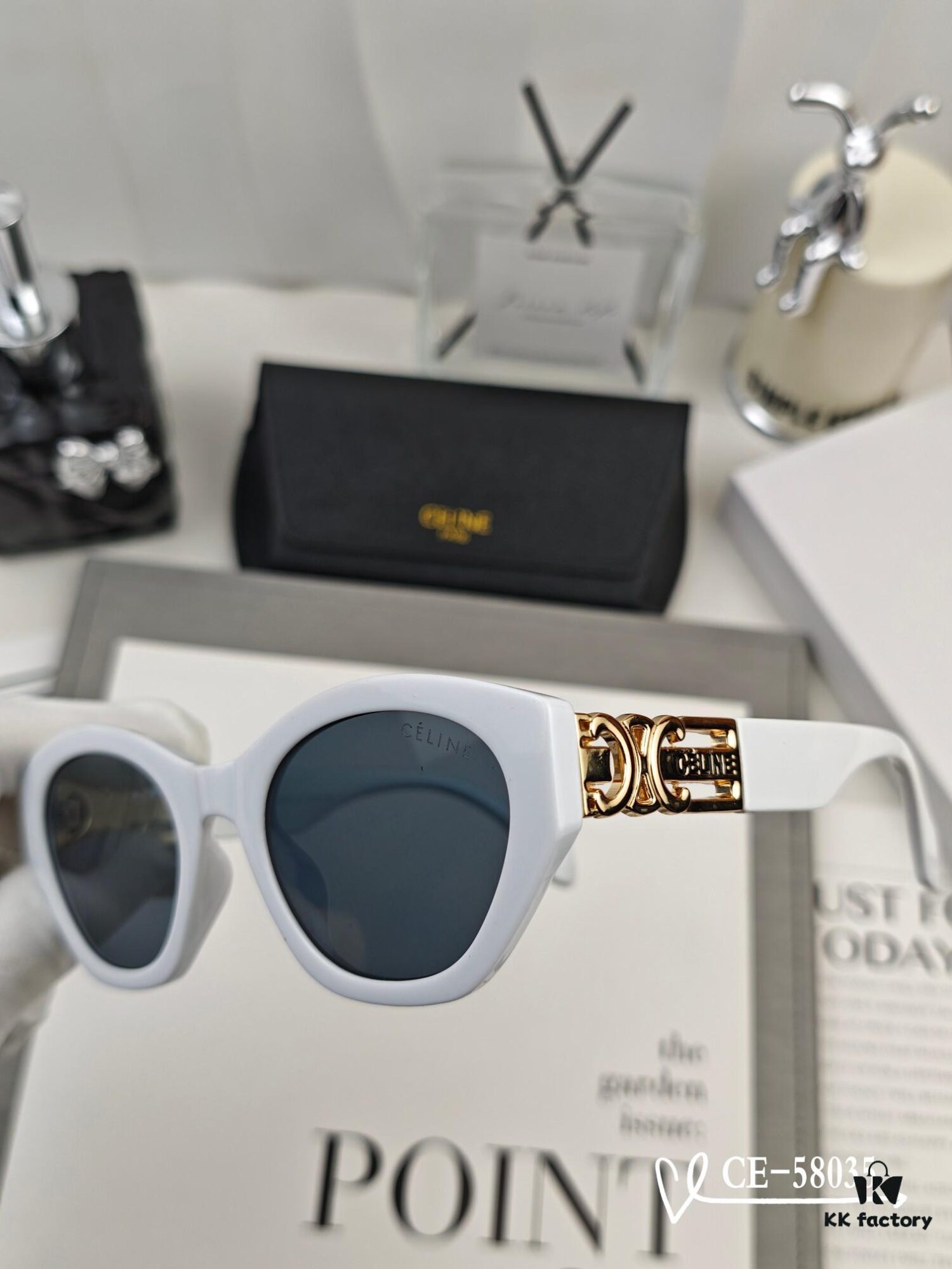 6931fab03a89a121ed54b8ac CELINE France TR90 Lightweight Sunglasses with Polarized Lenses, Model 58035