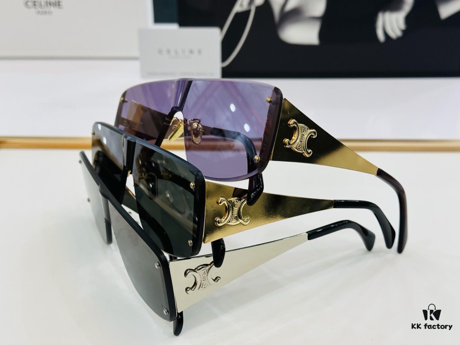 6931fab73a89a121ed54b8c9 CELINE CL42104U Size 145□0-148, Popular Unisex Style, European-American Fashion, High Gloss Finish, Premium Texture, XL Craftsmanship