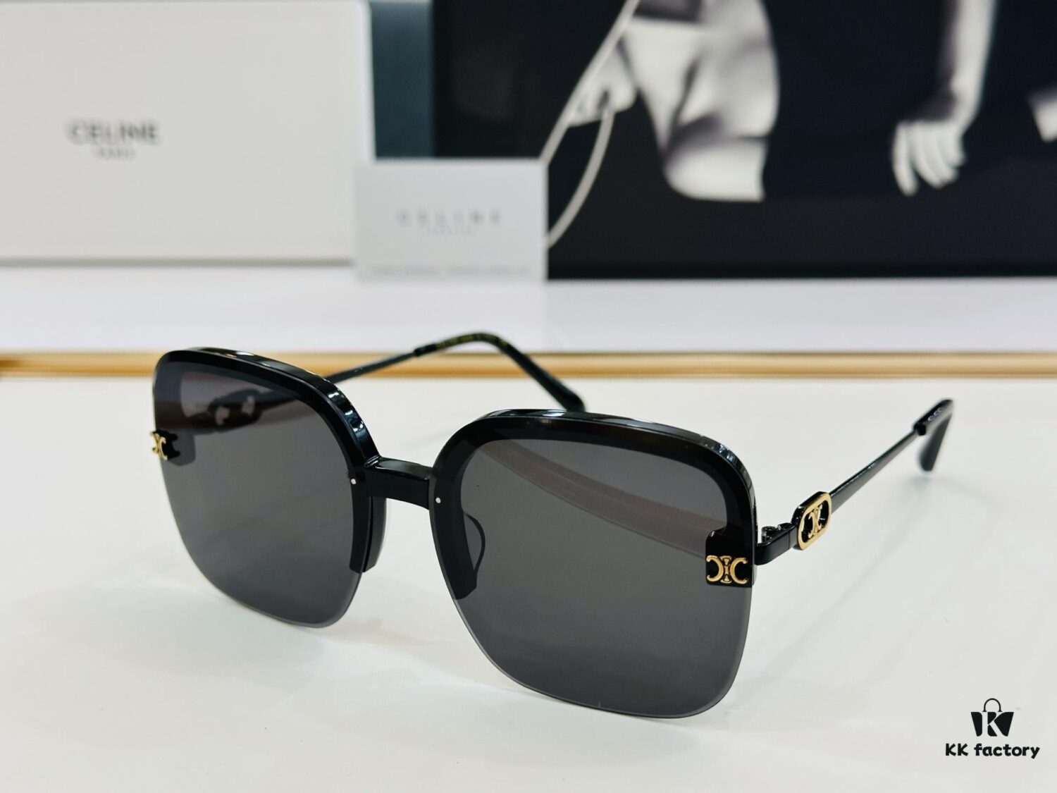 6931faba3a89a121ed54b8e7 CELINE CL40251 Sunglasses, Size 60□14-145, Popular Unisex Style with Excellent Shine and Premium Texture, High-Quality Craftsmanship