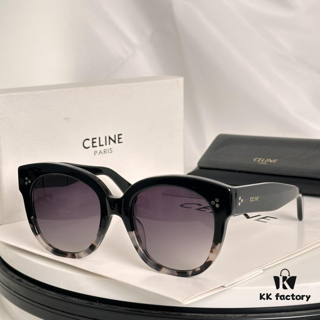 6931fabc3a89a121ed54b90b Timeless Classic High-Quality CELINE CL4002UN Two-Tone Acetate Sunglasses with Strong Dimensional Effect, Italian Imported Frame Material, High-Definition Lenses, Stylish and Versatile Design