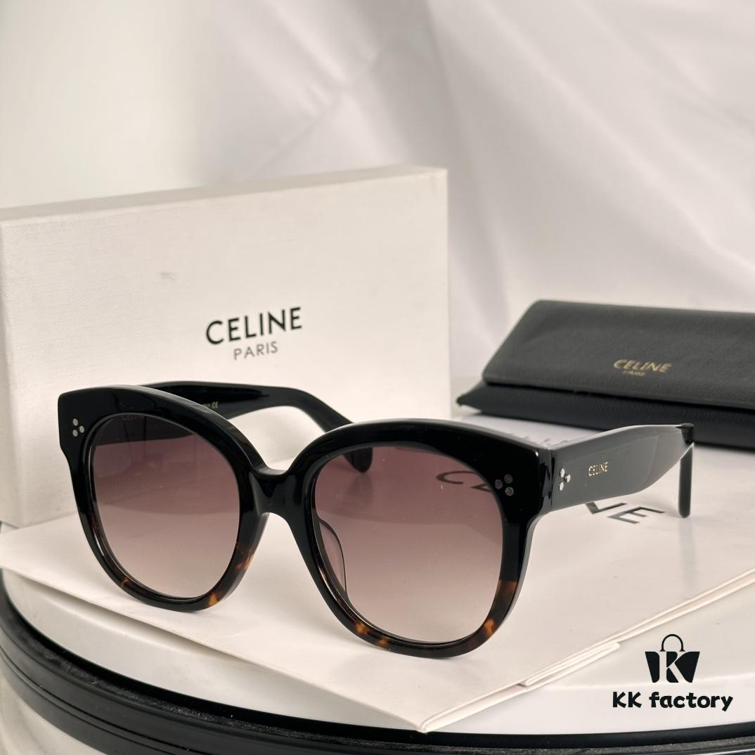 6931fabc3a89a121ed54b90e Timeless Classic High-Quality CELINE CL4002UN Two-Tone Acetate Sunglasses with Strong Dimensional Effect, Italian Imported Frame Material, High-Definition Lenses, Stylish and Versatile Design