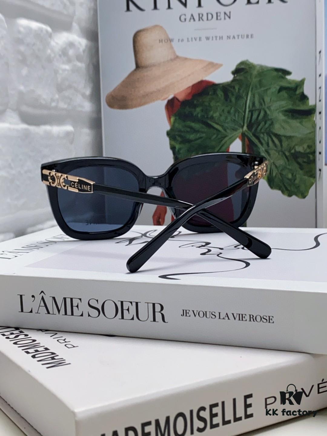 Celine 2024 New Fashion Retro Arc de Triomphe Sunglasses, Classic Unisex Sun Glasses for Outdoor Driving and UV Protection