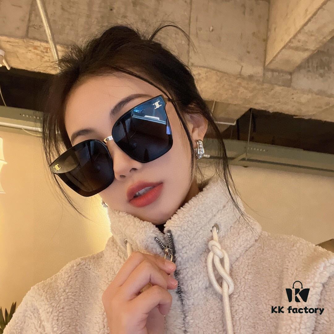 6931facf3a89a121ed54b984 Celine Women's UV-Protective Sunglasses, Anti-Glare, Slimming Design for Driving and Street Photography, Fashionable Ins Style Sun Glasses, Popular on Xiaohongshu