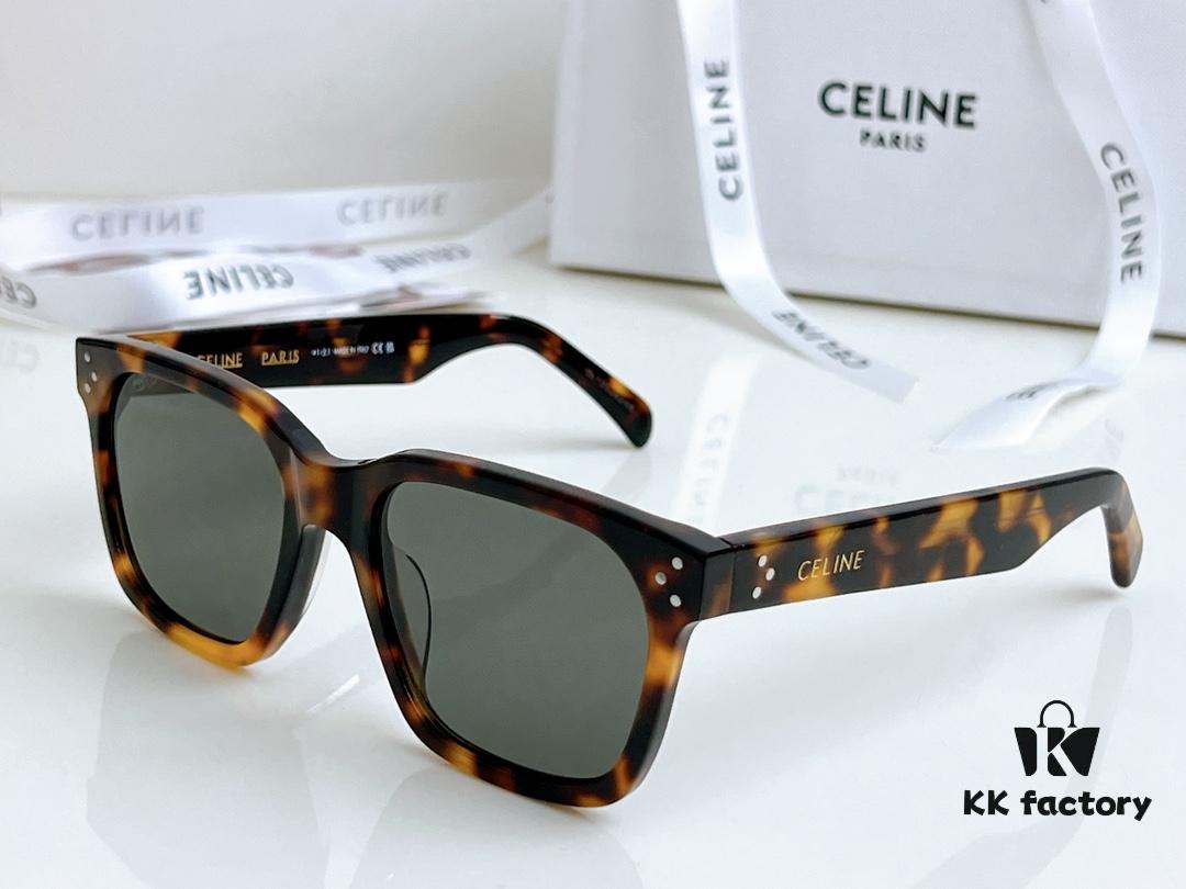 6931fad63a89a121ed54b9e4 120 CELINE High-Version Crystal Logo Non-Printed Sunglasses