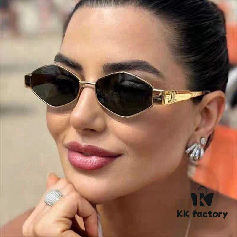 6931fadf3a89a121ed54ba58 Celine 2024 New Arrival European and American Fashion Polygonal Sunglasses for Women, High-End Unisex Retro Sun Glasses, Influencer-Favorite UV Protection Street Snap Shades