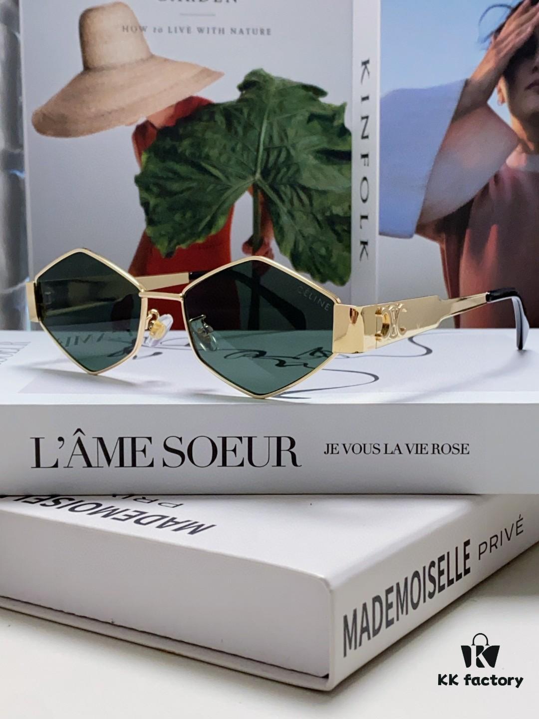 6931fadf3a89a121ed54ba59 Celine 2024 New Arrival European and American Fashion Polygonal Sunglasses for Women, High-End Unisex Retro Sun Glasses, Influencer-Favorite UV Protection Street Snap Shades