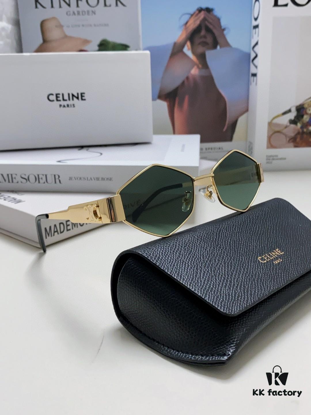 6931fadf3a89a121ed54ba60 Celine 2024 New Arrival European and American Fashion Polygonal Sunglasses for Women, High-End Unisex Retro Sun Glasses, Influencer-Favorite UV Protection Street Snap Shades