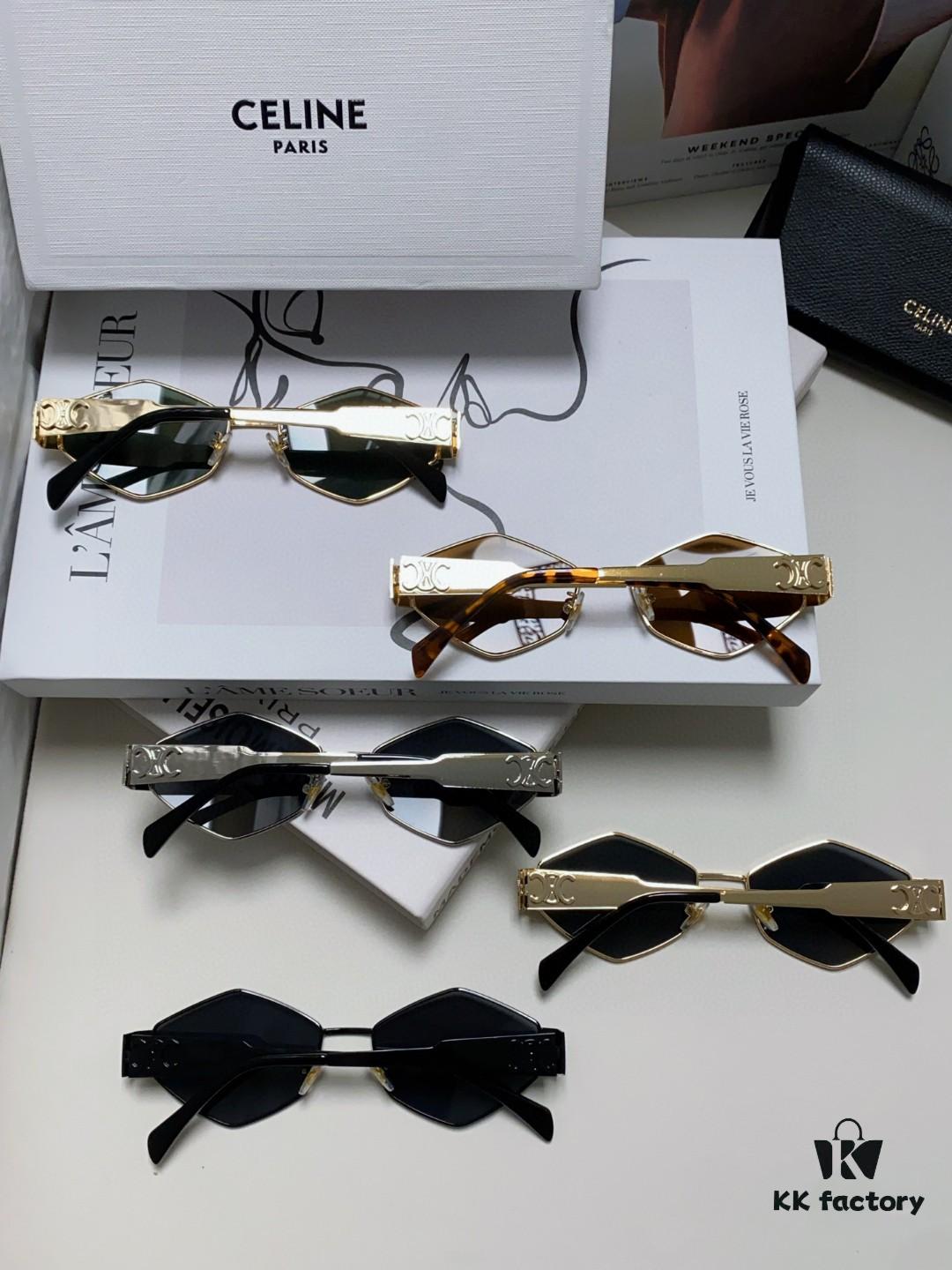 6931fadf3a89a121ed54ba61 Celine 2024 New Arrival European and American Fashion Polygonal Sunglasses for Women, High-End Unisex Retro Sun Glasses, Influencer-Favorite UV Protection Street Snap Shades