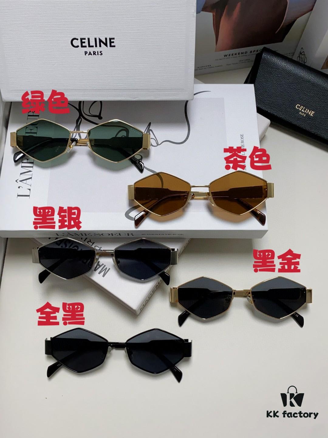 6931fadf3a89a121ed54ba62 Celine 2024 New Arrival European and American Fashion Polygonal Sunglasses for Women, High-End Unisex Retro Sun Glasses, Influencer-Favorite UV Protection Street Snap Shades