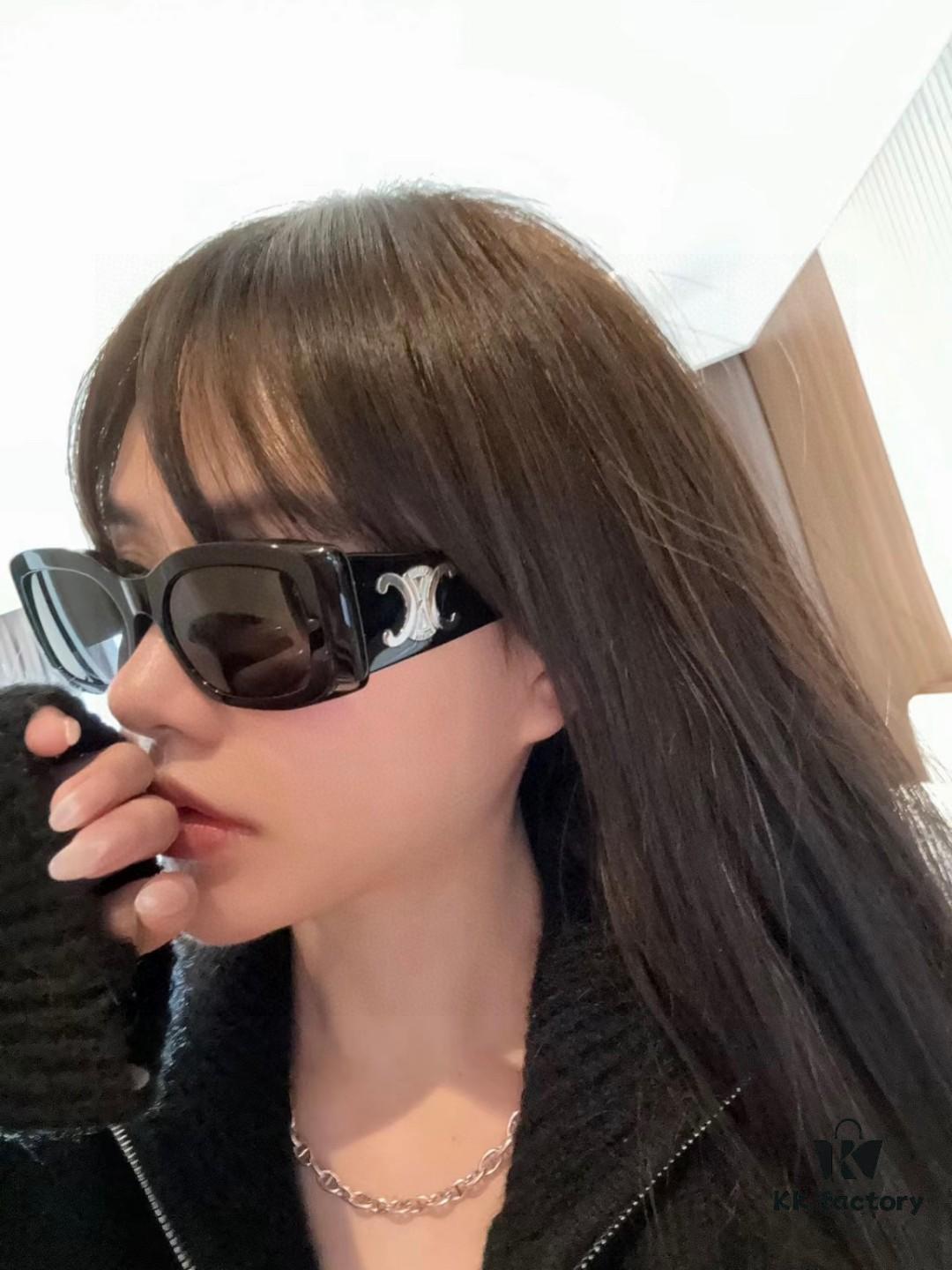 6931fae33a89a121ed54ba8e CELINE 2024 New Runway Collection Same Style as Official Show, Popular Square Oversized Archetype Sunglasses Worn by Yang Mi, Stylish and Versatile Women's Sun Glasses