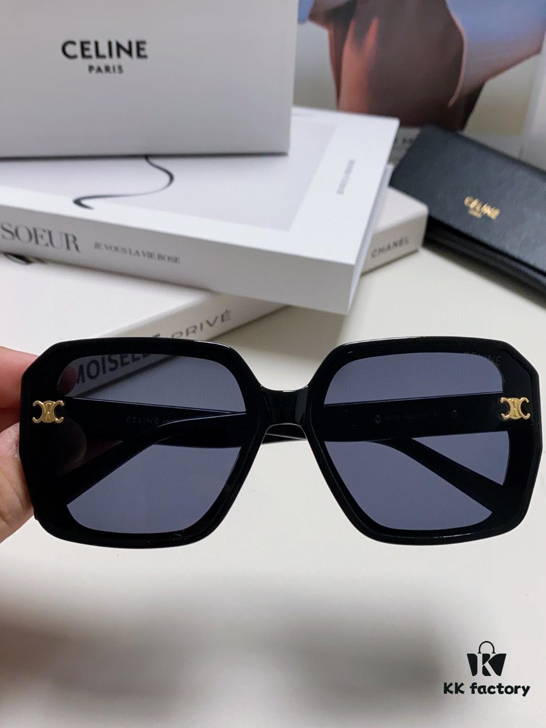 6931fae73a89a121ed54bac2 CELINE Red Book Popular Metal Logo Decorated Simple Frame Sunglasses