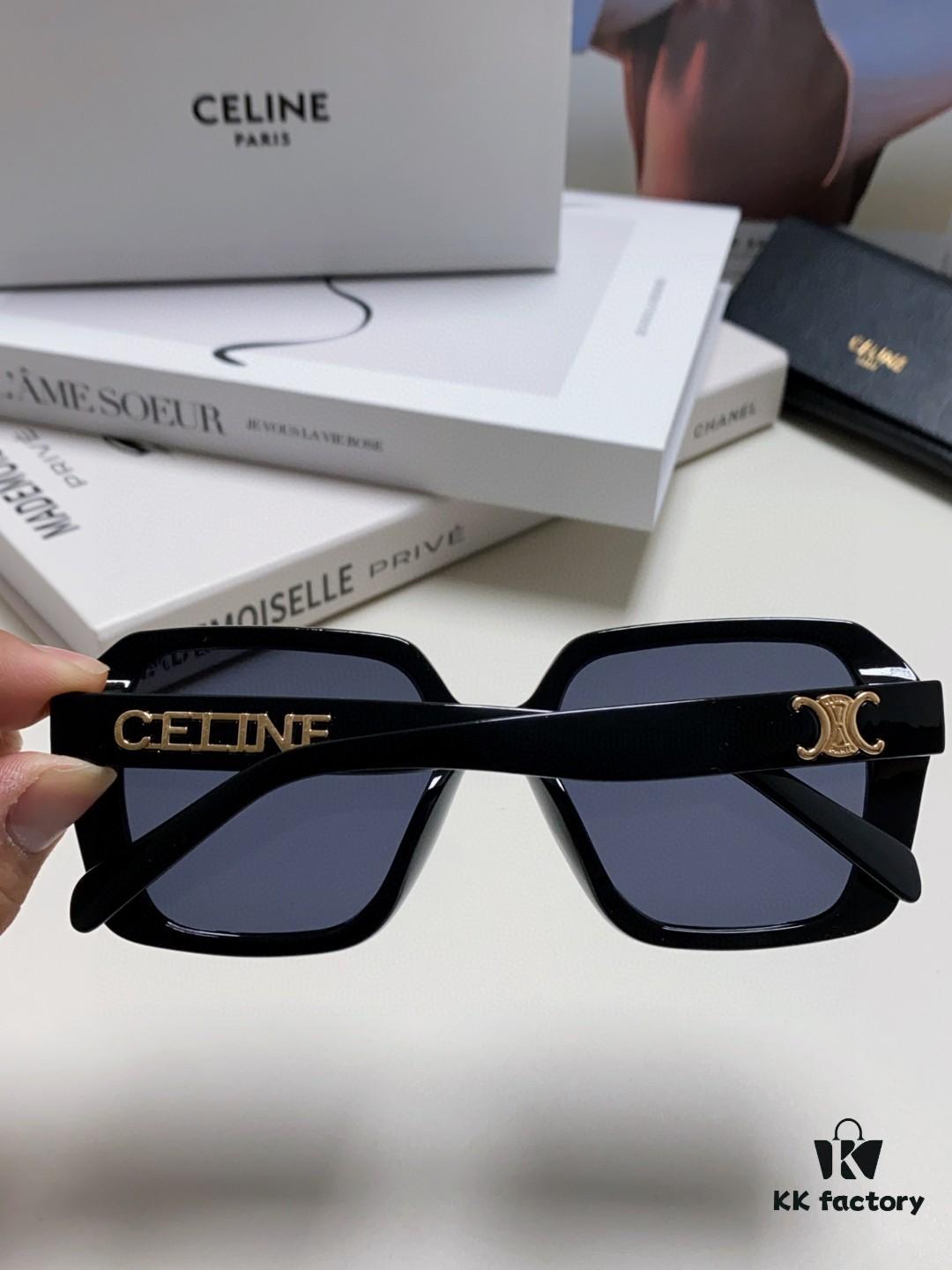 6931fae73a89a121ed54bac3 CELINE Red Book Popular Metal Logo Decorated Simple Frame Sunglasses