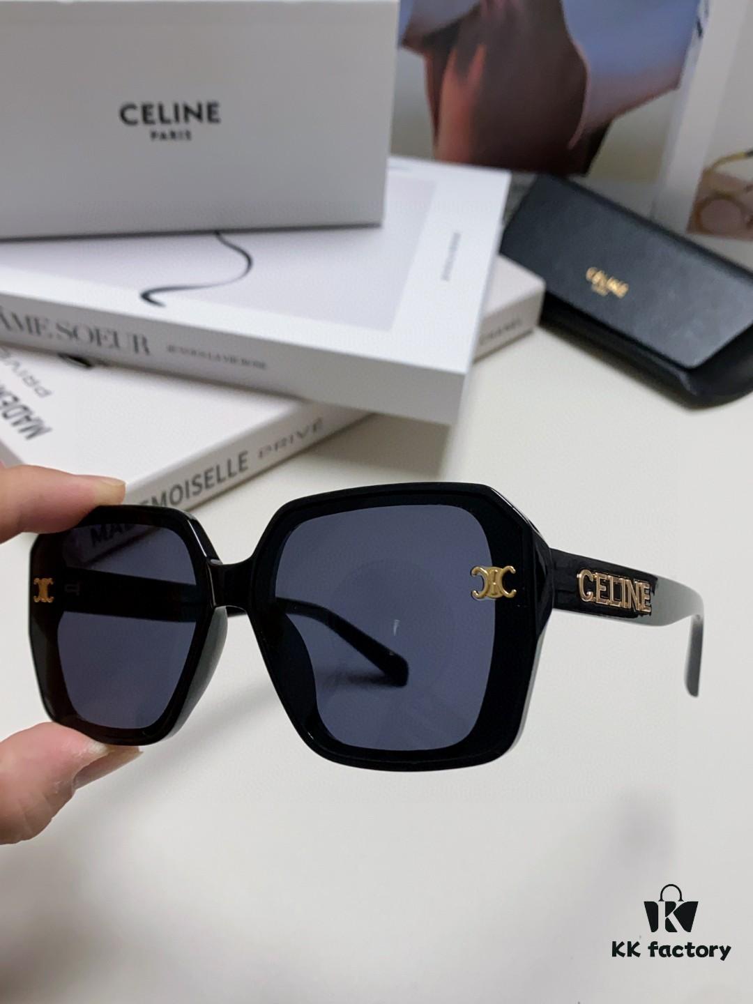 6931fae73a89a121ed54bac4 CELINE Red Book Popular Metal Logo Decorated Simple Frame Sunglasses