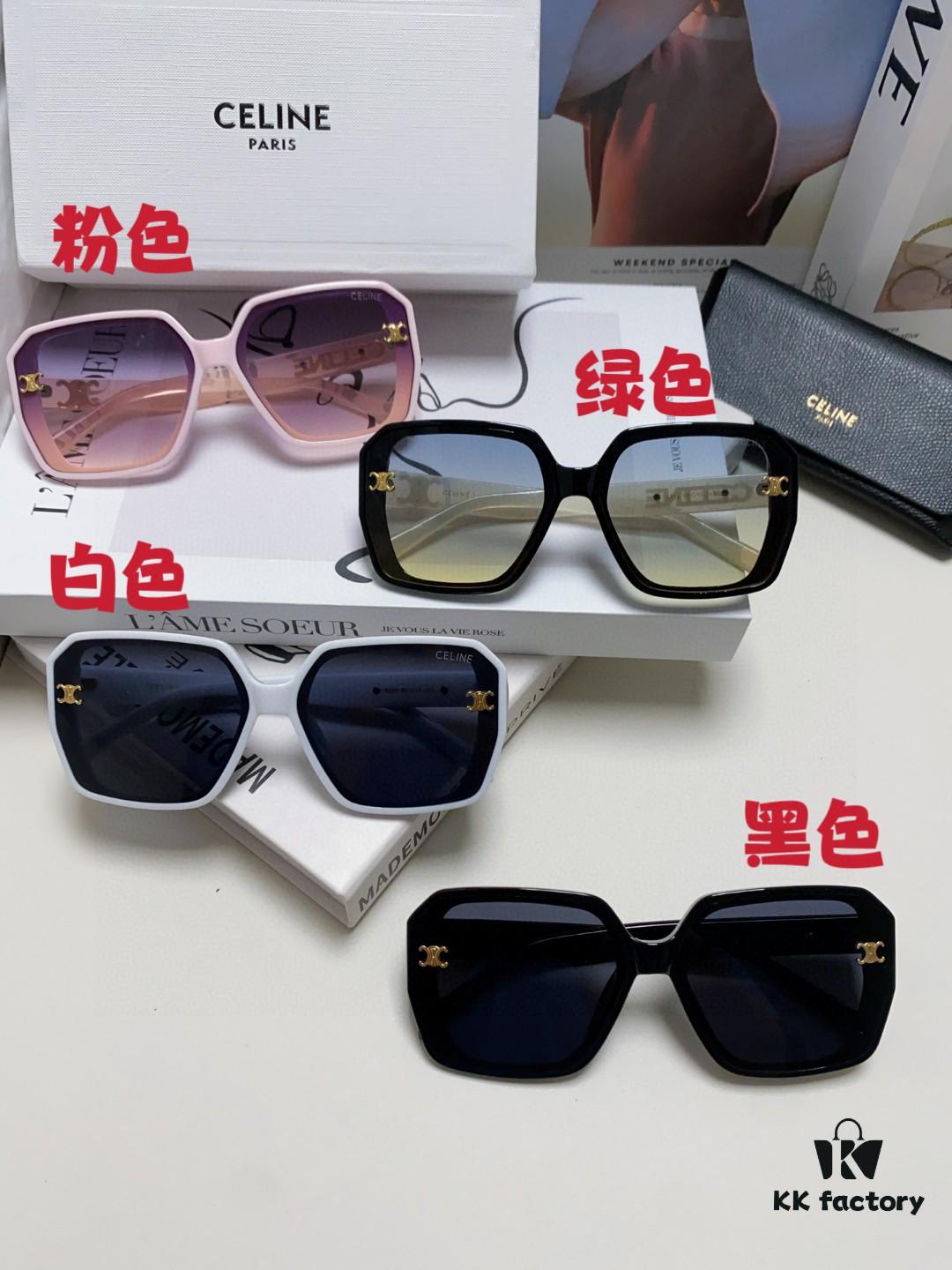 6931fae73a89a121ed54bac8 CELINE Red Book Popular Metal Logo Decorated Simple Frame Sunglasses
