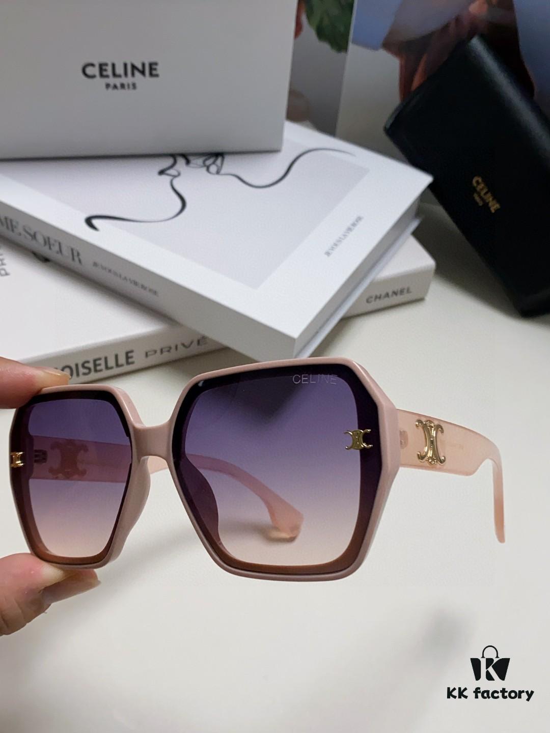 6931faeb3a89a121ed54baee Celine 2024 New Arrival European and American Style Oversized Square Arch Frame Sunglasses for Women, UV Protection Sun Glasses for Outdoor Wear