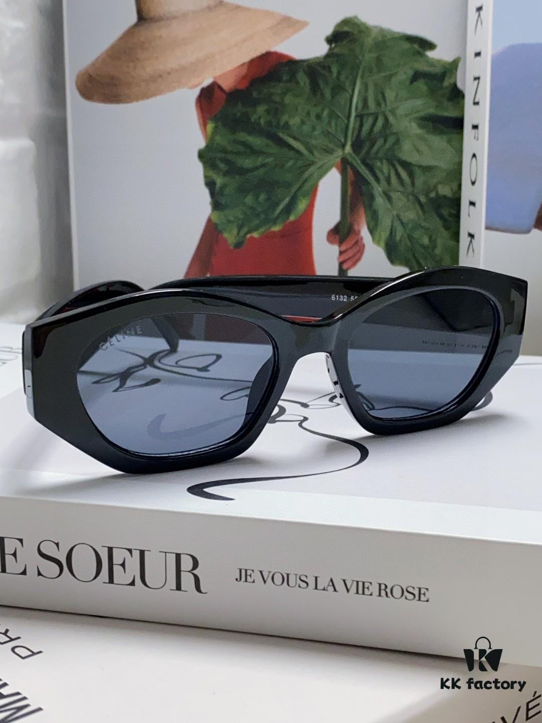 6931faeb3a89a121ed54baf6 Celine Lisa's Same Style Retro Triumphal Arch Sunglasses for Women, New Trendy UV-Proof Slimming Luxury Black and Gold Sunglasses