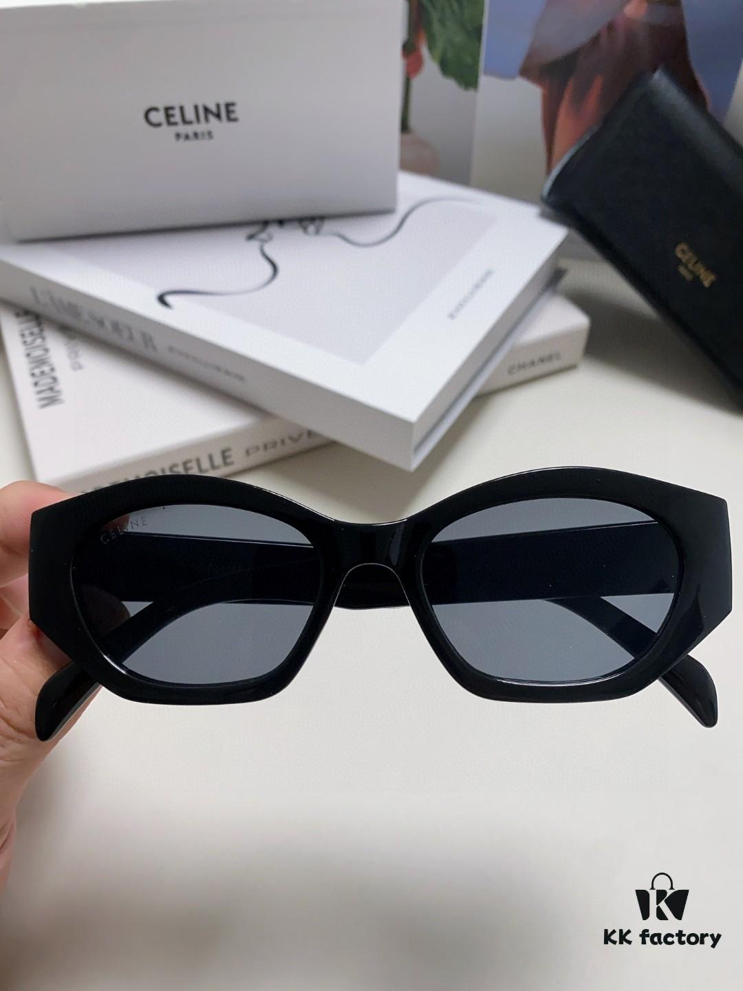 6931faec3a89a121ed54baf8 Celine Lisa's Same Style Retro Triumphal Arch Sunglasses for Women, New Trendy UV-Proof Slimming Luxury Black and Gold Sunglasses