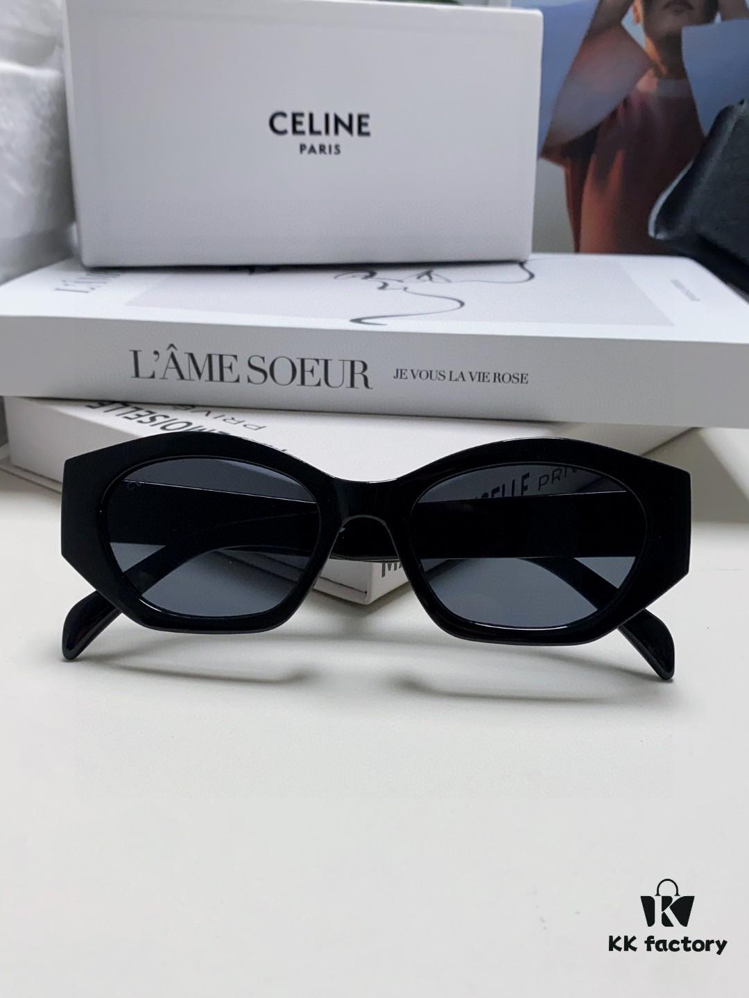 6931faec3a89a121ed54bafb Celine Lisa's Same Style Retro Triumphal Arch Sunglasses for Women, New Trendy UV-Proof Slimming Luxury Black and Gold Sunglasses