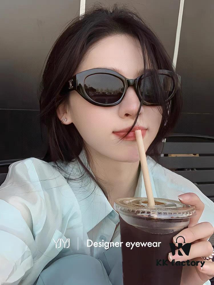 6931faec3a89a121ed54baff Celine Lisa's Style Retro Triumph Arch Sunglasses for Women, New Trendy UV-Proof Slimming Luxury Sun Glasses, Black and Silver Mirror Shades