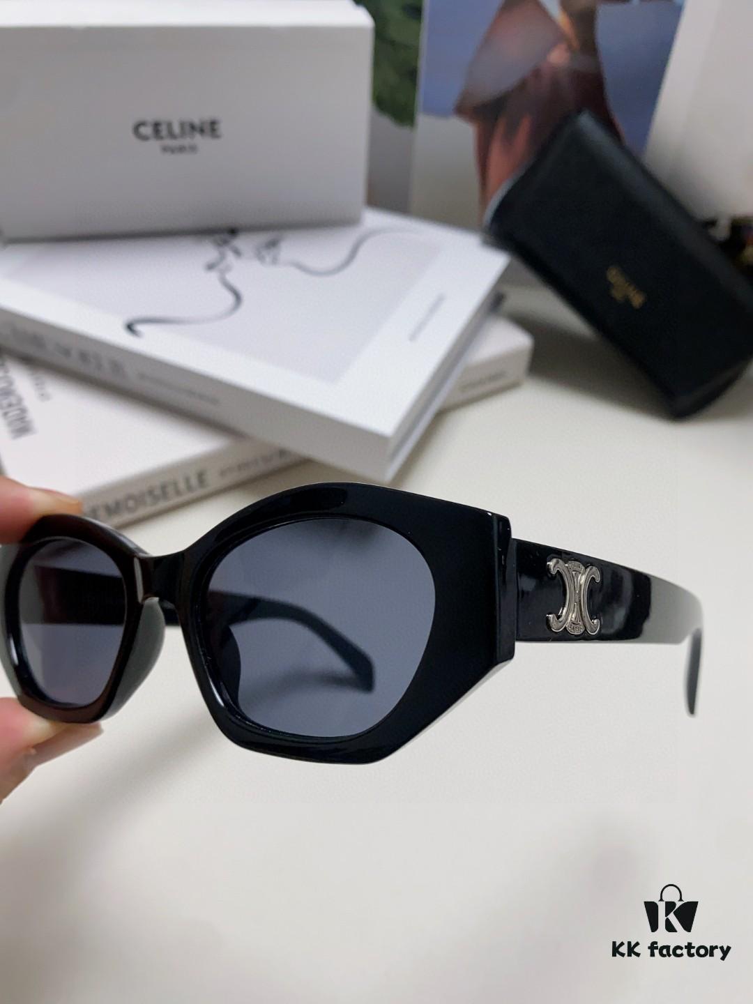 6931faed3a89a121ed54bb06 Celine Lisa's Style Retro Triumph Arch Sunglasses for Women, New Trendy UV-Proof Slimming Luxury Sun Glasses, Black and Silver Mirror Shades