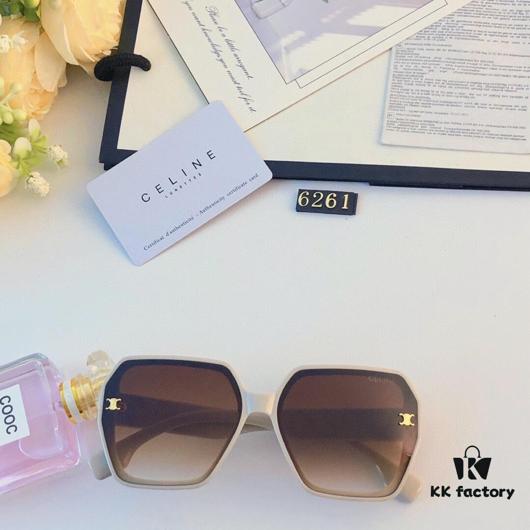 6931faed3a89a121ed54bb0f Celine Korean-Style Square Arch Oversized Sunglasses for Women, Face-Slimming UV Protection Shades for Round or Large Faces, Unisex Fashion Sun Glasses with Premium Look