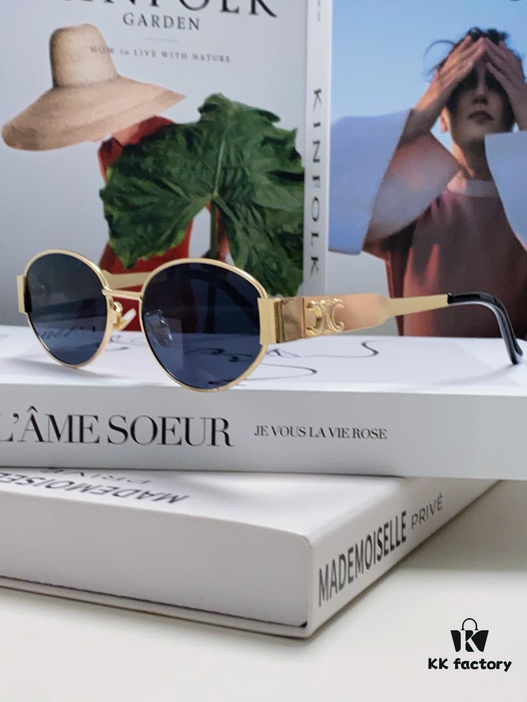 6931faf23a89a121ed54bb57 Lisa's Same Style - Celine Retro Round Frame Sunglasses, Known as 'Sailor Moon' or 'Arc de Triomphe' Model
