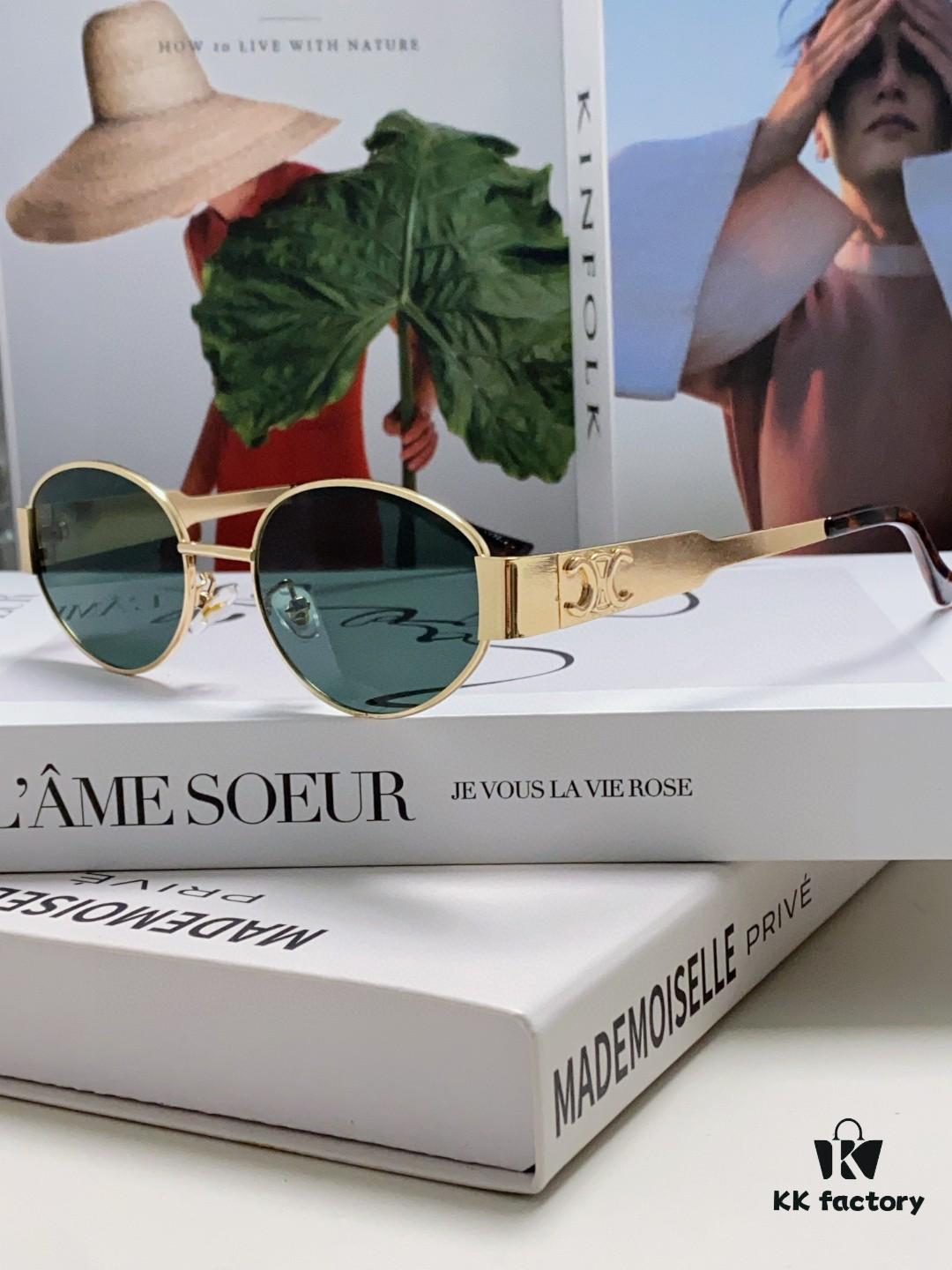 6931faf43a89a121ed54bb6d Lisa's Same Celine Retro Round-frame Sunglasses, Known as the 'Egg Superman' Style, Also Referred to as the Triumph Arch Model, Highly Popular and Hard to Get