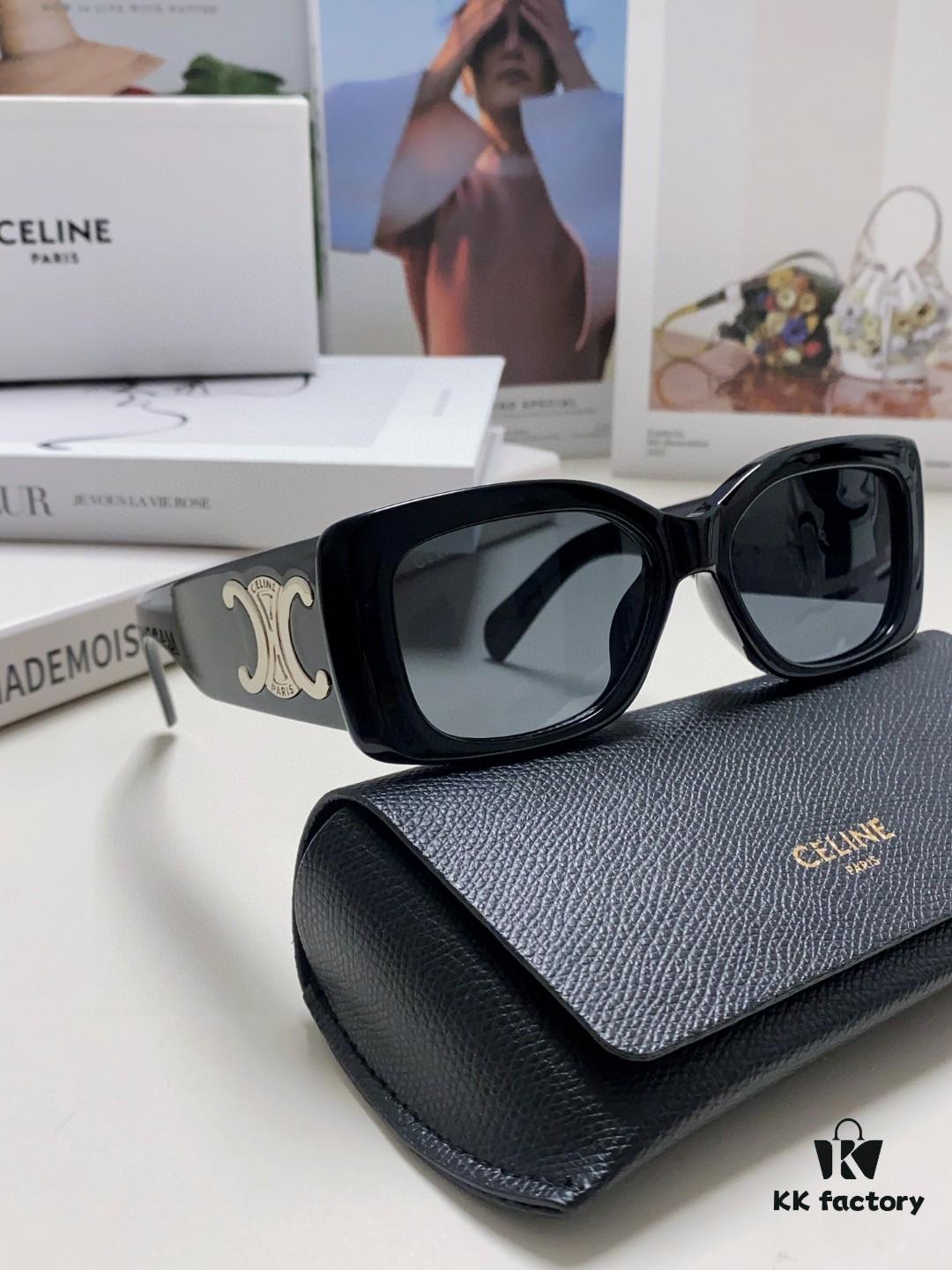 CELINE 2024 New Runway Official Same Style as Yang Mi, Versatile Oversized Square Archetype Sunglasses for Women