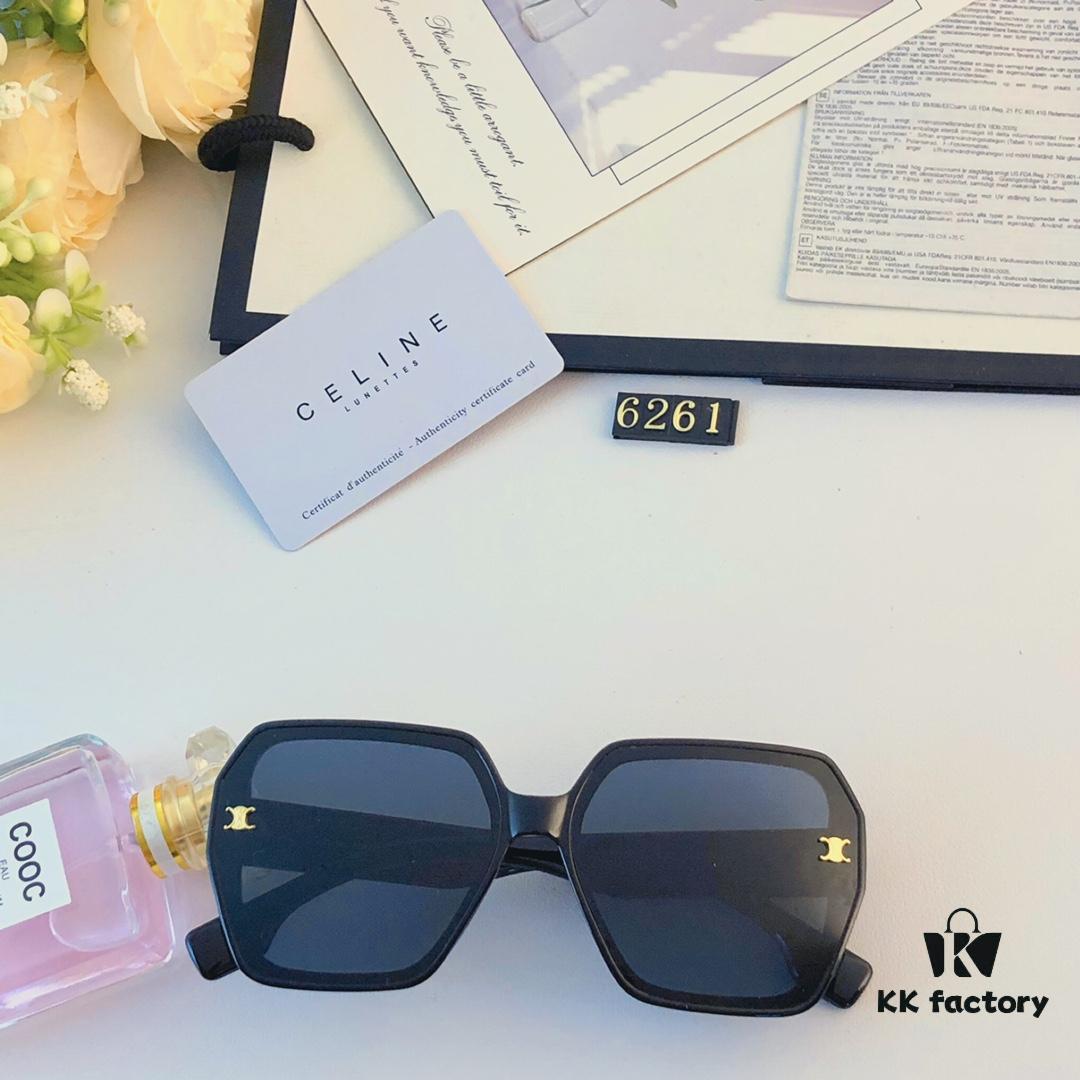 6931fafe3a89a121ed54bbe5 Celine Popular Aviator Black Slimming Sunglasses for Women 2024 New European and American Style High-End Sun Glasses