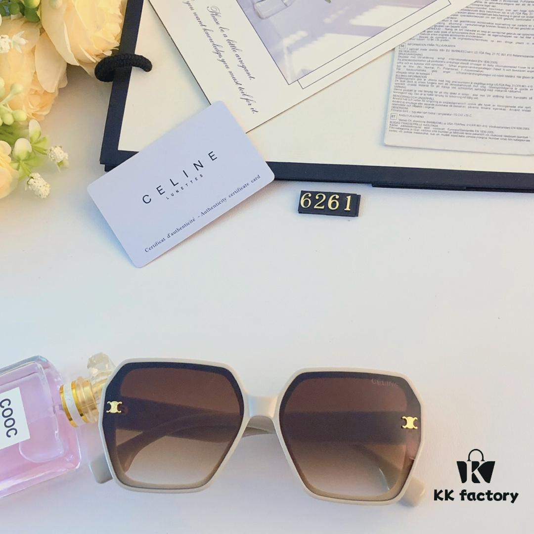 6931fafe3a89a121ed54bbe6 Celine Popular Aviator Black Slimming Sunglasses for Women 2024 New European and American Style High-End Sun Glasses