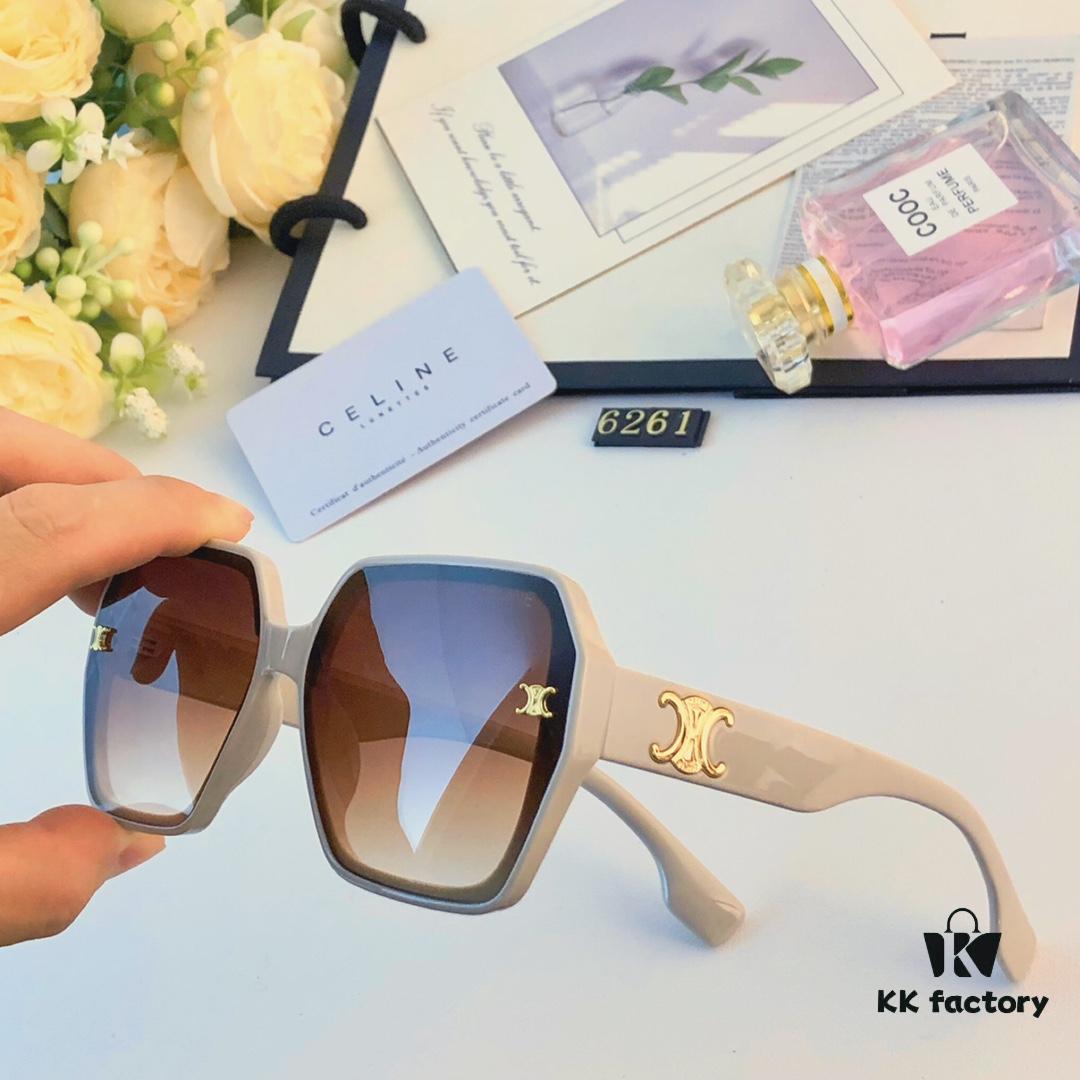 6931fafe3a89a121ed54bbe9 Celine Popular Aviator Black Slimming Sunglasses for Women 2024 New European and American Style High-End Sun Glasses