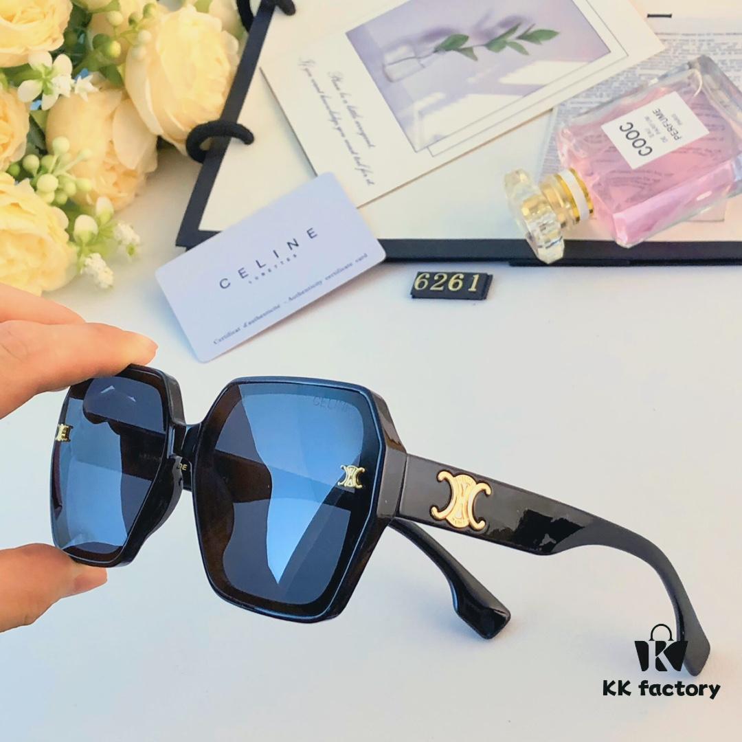 6931fafe3a89a121ed54bbea Celine Popular Aviator Black Slimming Sunglasses for Women 2024 New European and American Style High-End Sun Glasses