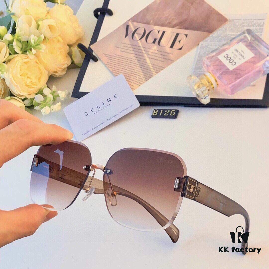 6931faff3a89a121ed54bbef Celine New Arrival European and American Fashion Frameless Sunglasses for Women, High-End Style Cut-Edge Sun Protection Glasses with UV Protection