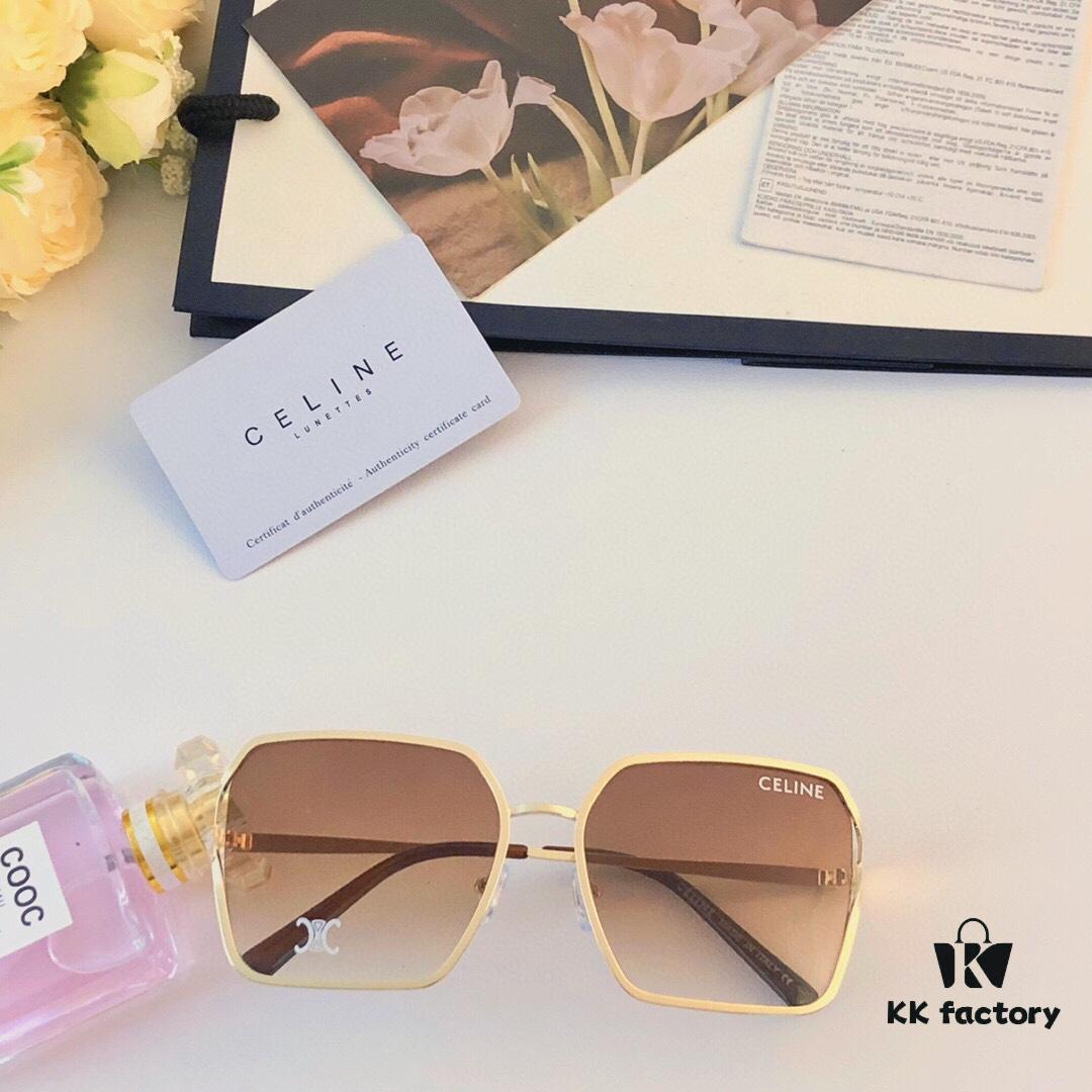 6931fb003a89a121ed54bbfb Celine-Style Korean Fashion Metal Frame Oversized Sunglasses for Women, Trendy Round UV Protection Shades Unisex, Ins Style Streetwear Eyewear