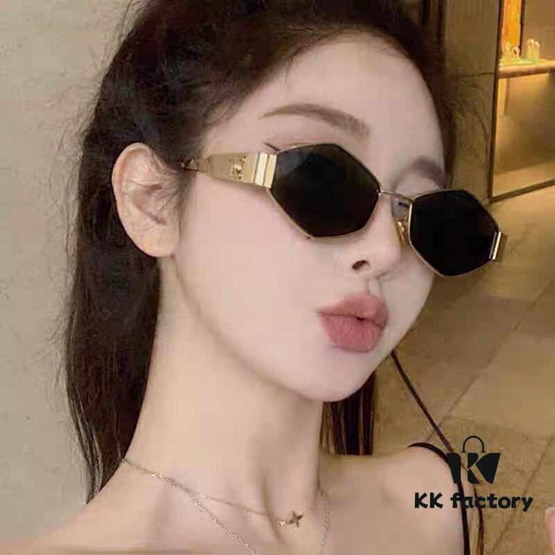 6931fb003a89a121ed54bc06 Celine Retro Diamond Frame 2024 New Arrival Sunglasses, Small Frame, Fashionable European and American Street Style, Influencer-Approved, High-End Unisex Sun Glasses