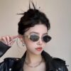 Celine Retro Diamond Frame 2024 New Arrival Sunglasses, Small Frame, Fashionable European and American Street Style, Influencer-Approved, High-End Unisex Sun Glasses