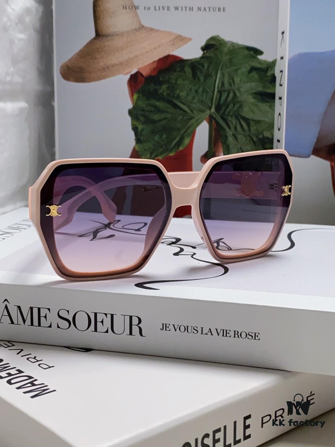 6931fb053a89a121ed54bc3a Celine 2024 New Arrival European and American Style Square Oversized Arch-Shaped Sunglasses for Women, UV Protection Sun Glasses for Outdoor Wear