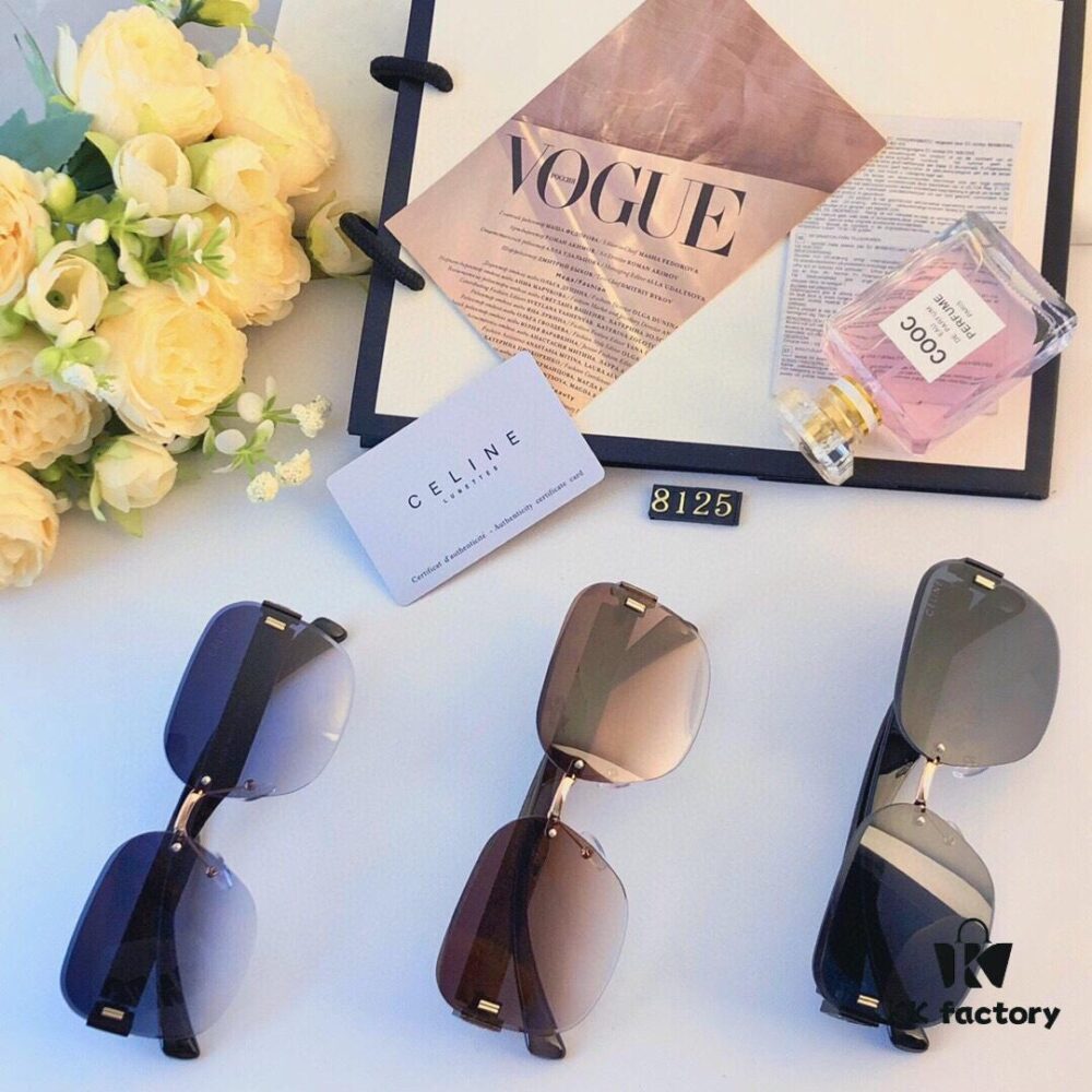 6931fb073a89a121ed54bc55 Celine Fashion New Frameless Cut-Out Sunglasses for Women, Oversized European and American Style, Stylish and Sophisticated Sun Glasses