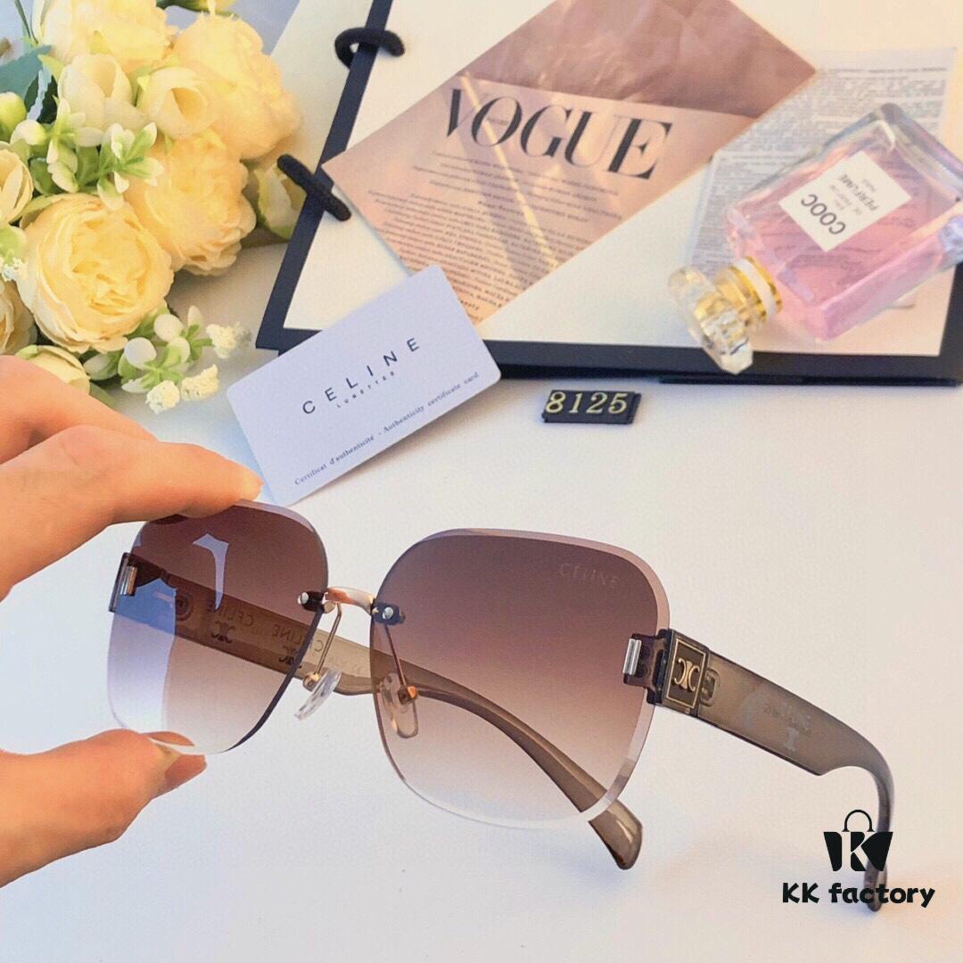 6931fb073a89a121ed54bc59 Celine Fashion New Frameless Cut-Out Sunglasses for Women, Oversized European and American Style, Stylish and Sophisticated Sun Glasses