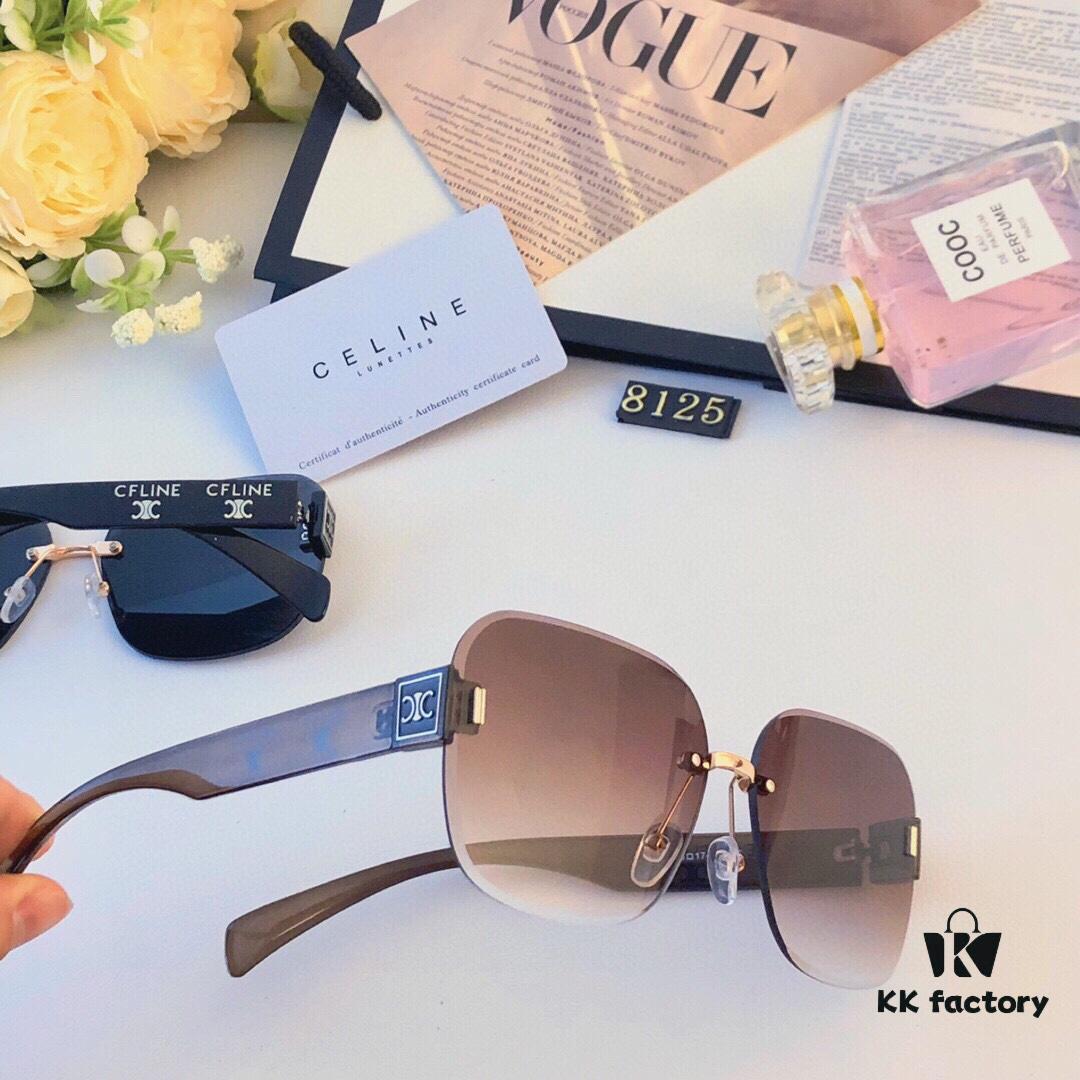 6931fb073a89a121ed54bc5d Celine Fashion New Frameless Cut-Out Sunglasses for Women, Oversized European and American Style, Stylish and Sophisticated Sun Glasses